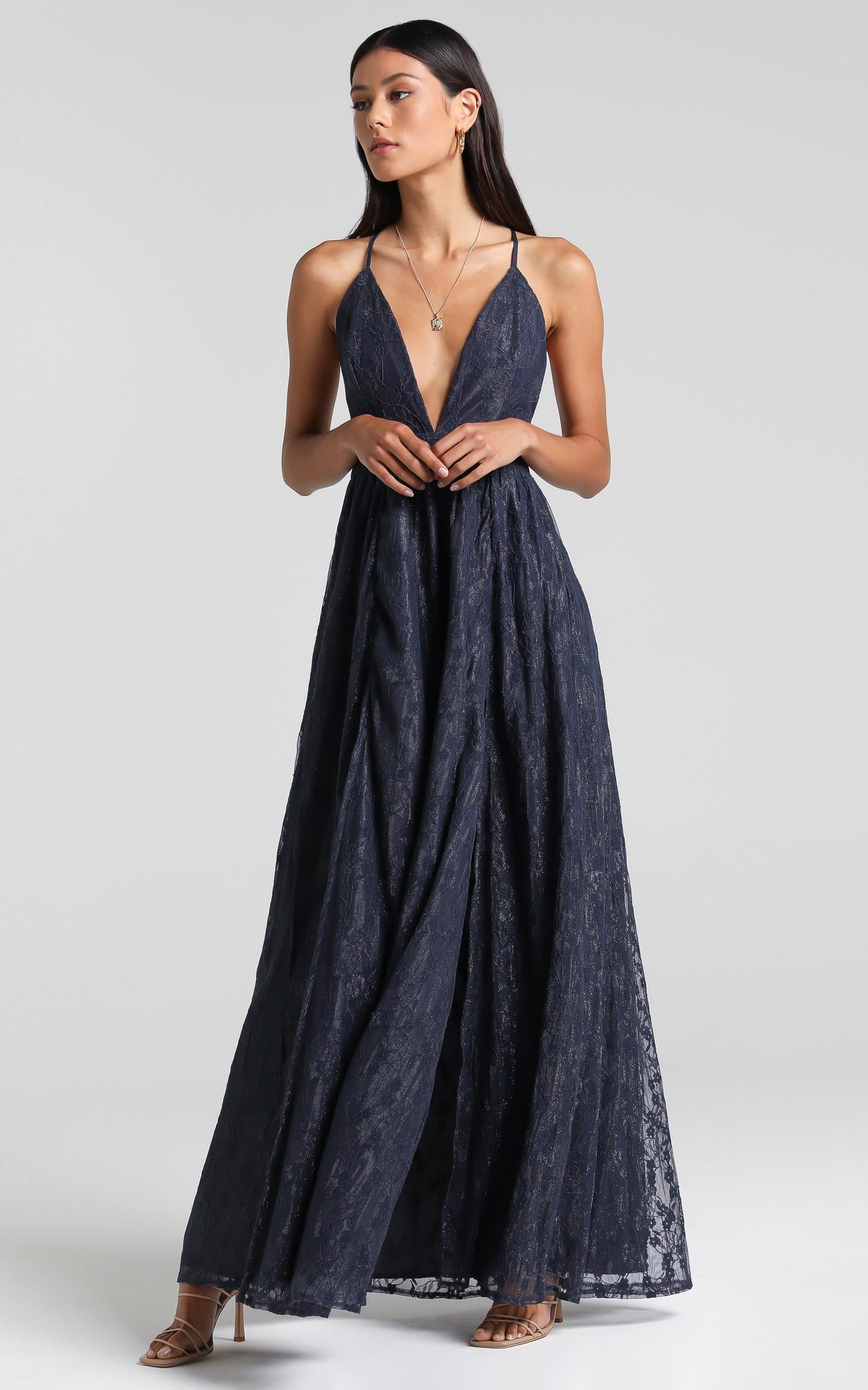 See Some Places Dress in Navy Lace