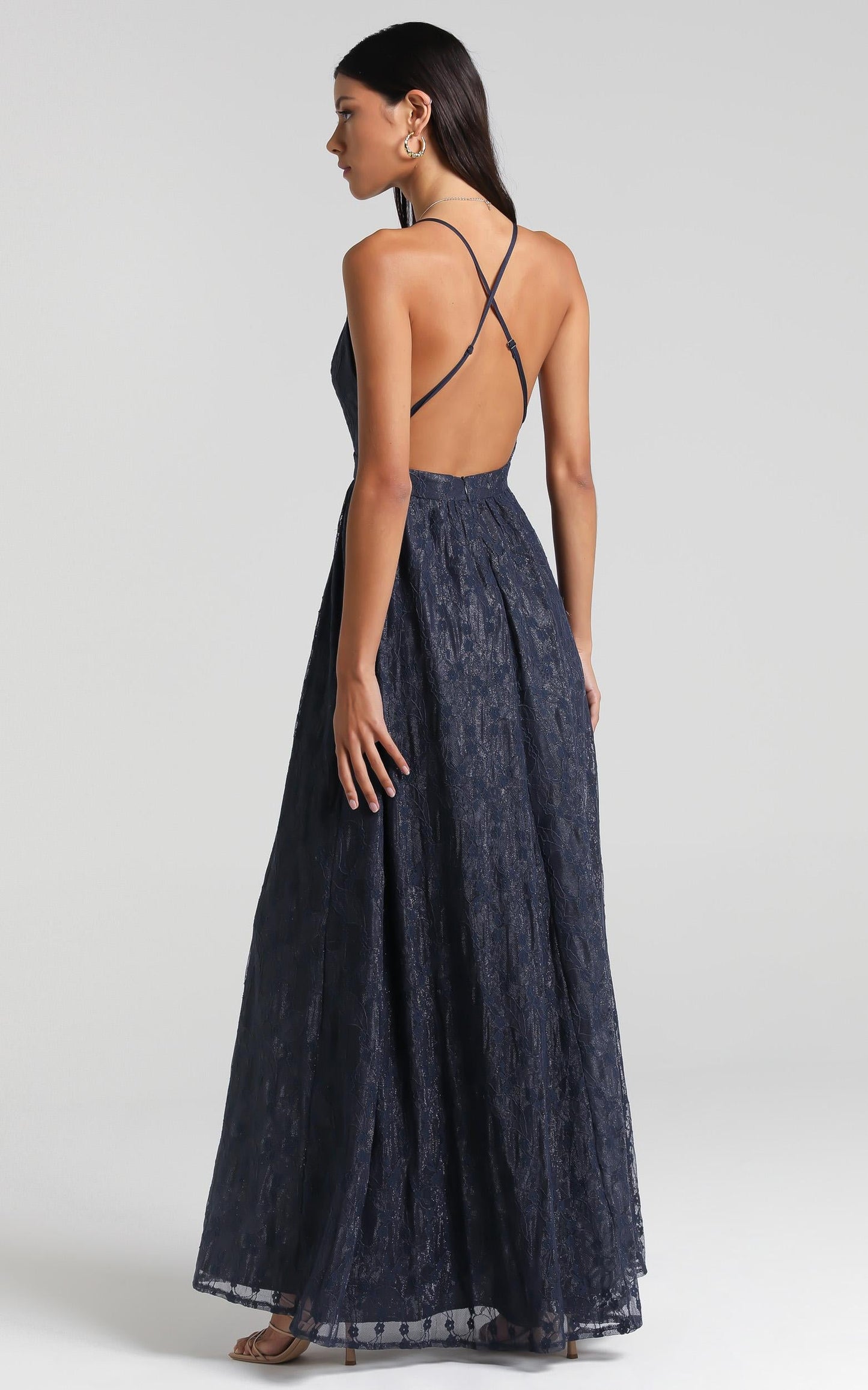 See Some Places Dress in Navy Lace