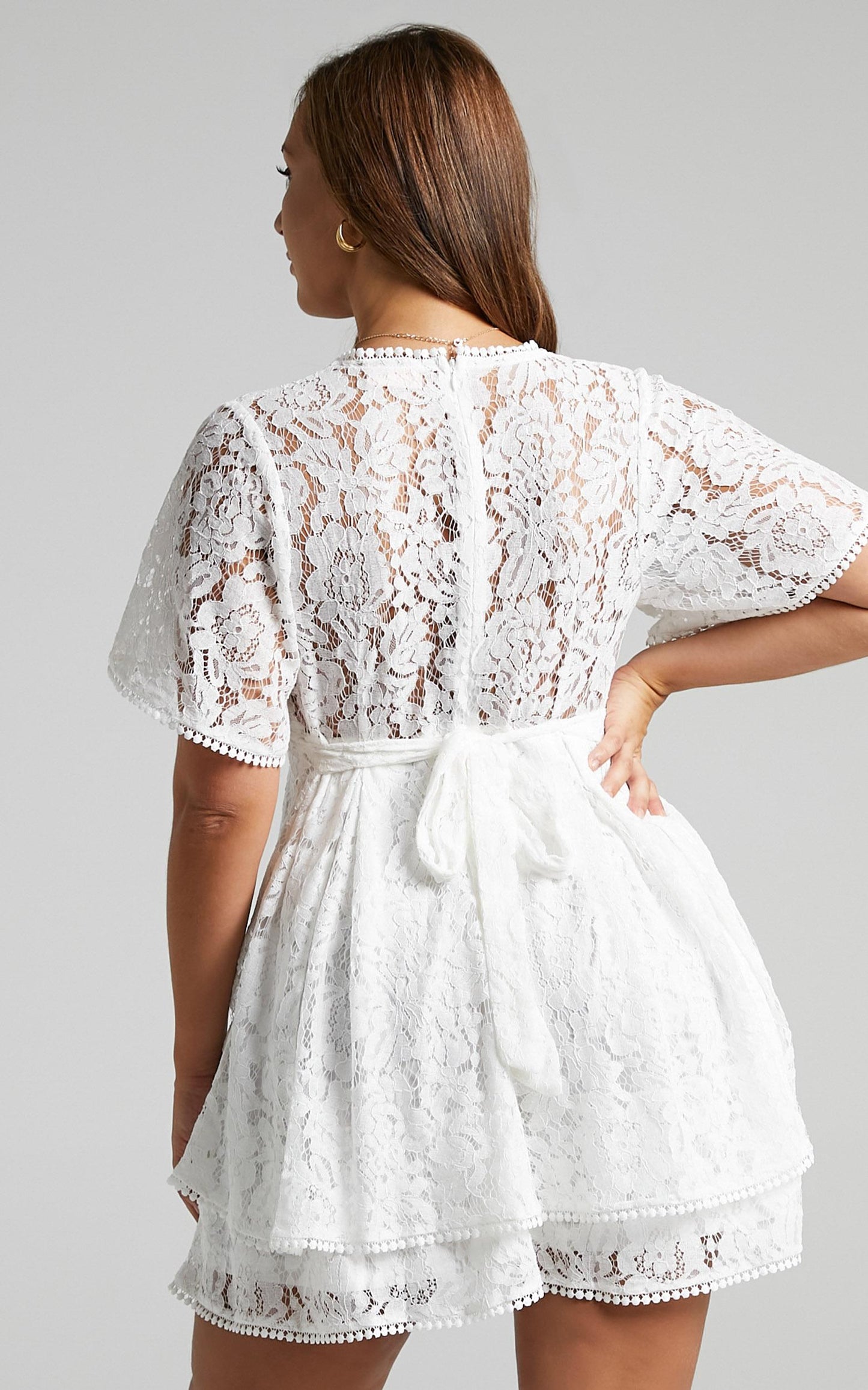 Do You Miss Me Dress in White Lace