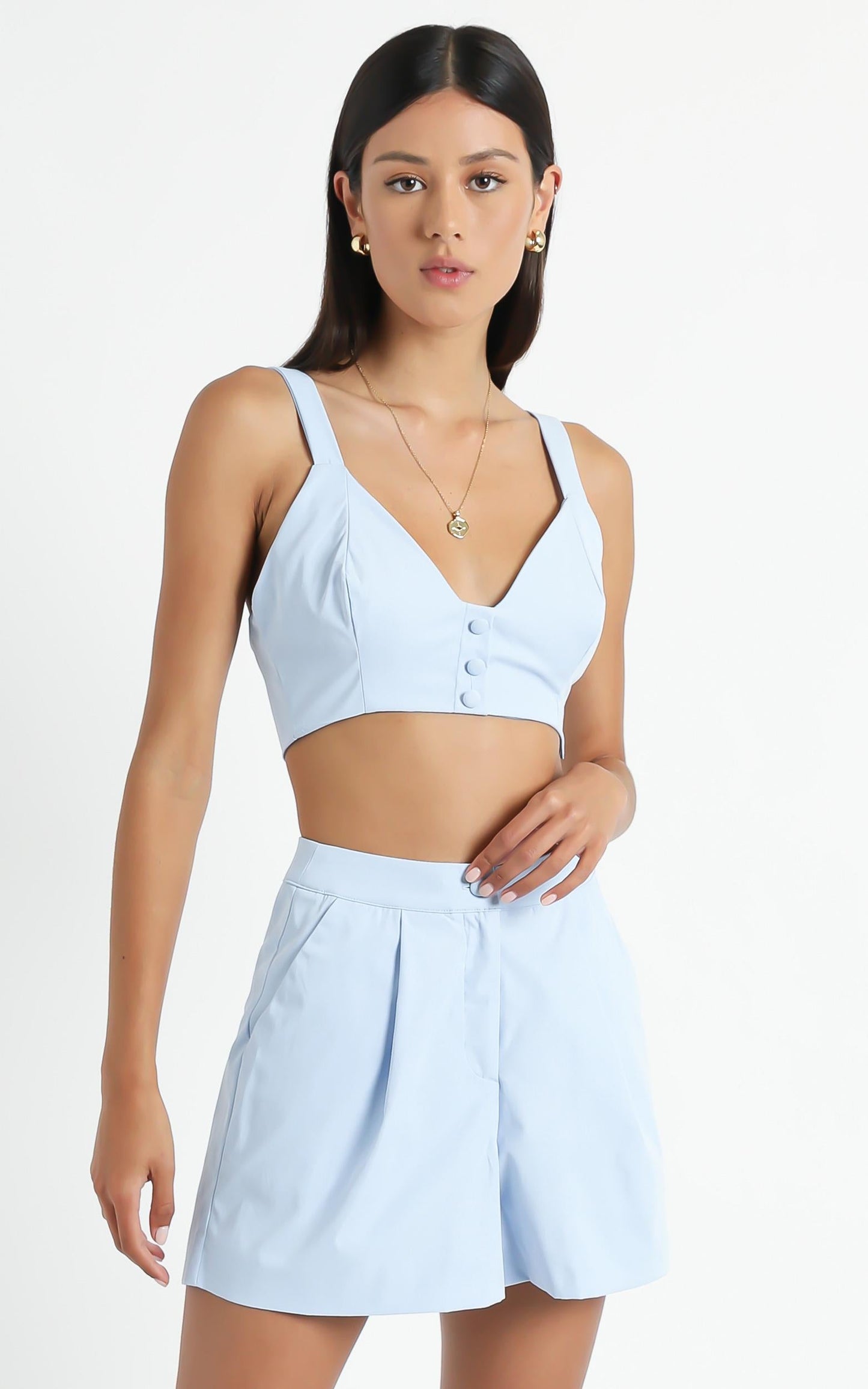 All the moves Two Piece Set in Light Blue