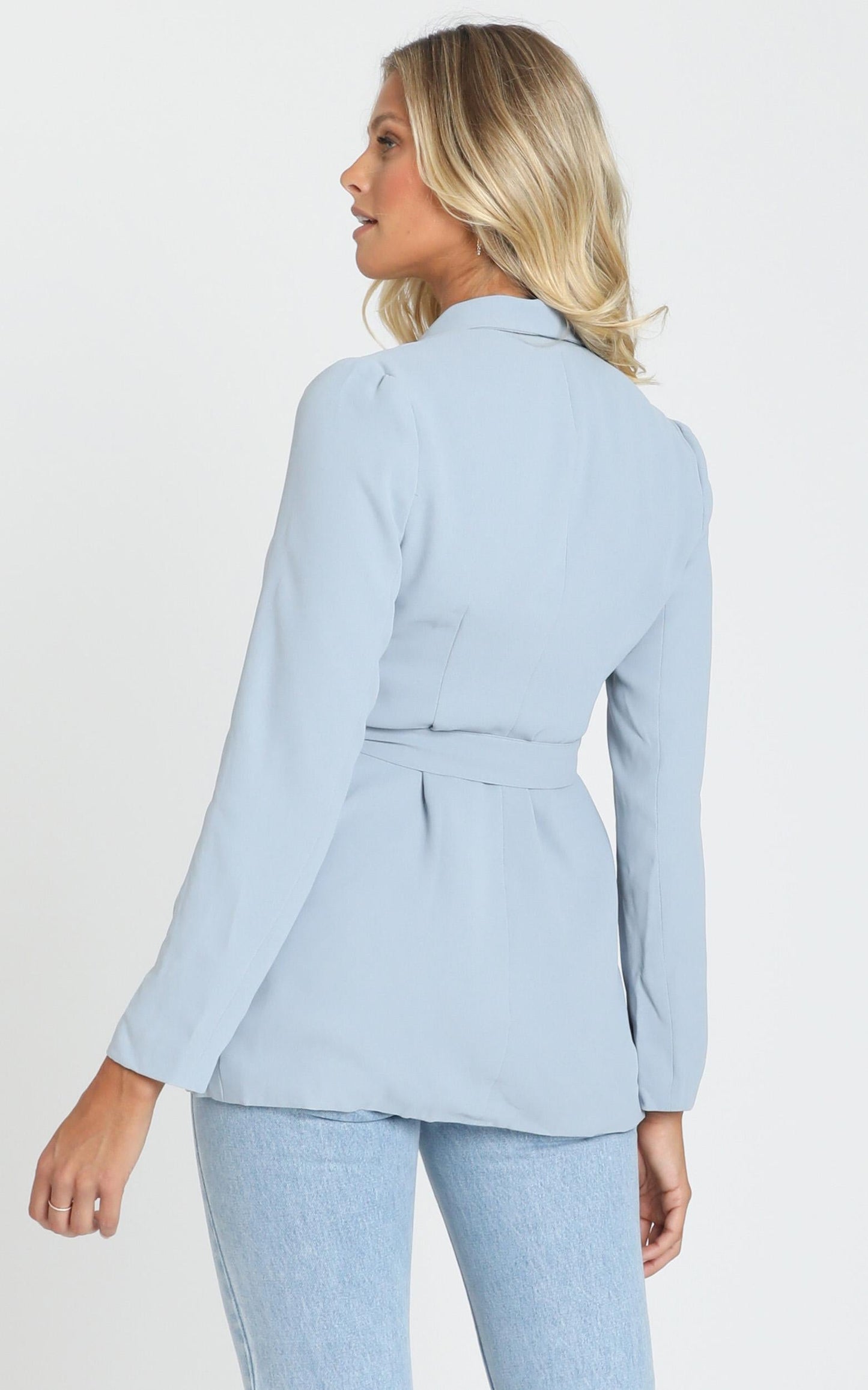 Action Needed Blazer In Powder Blue