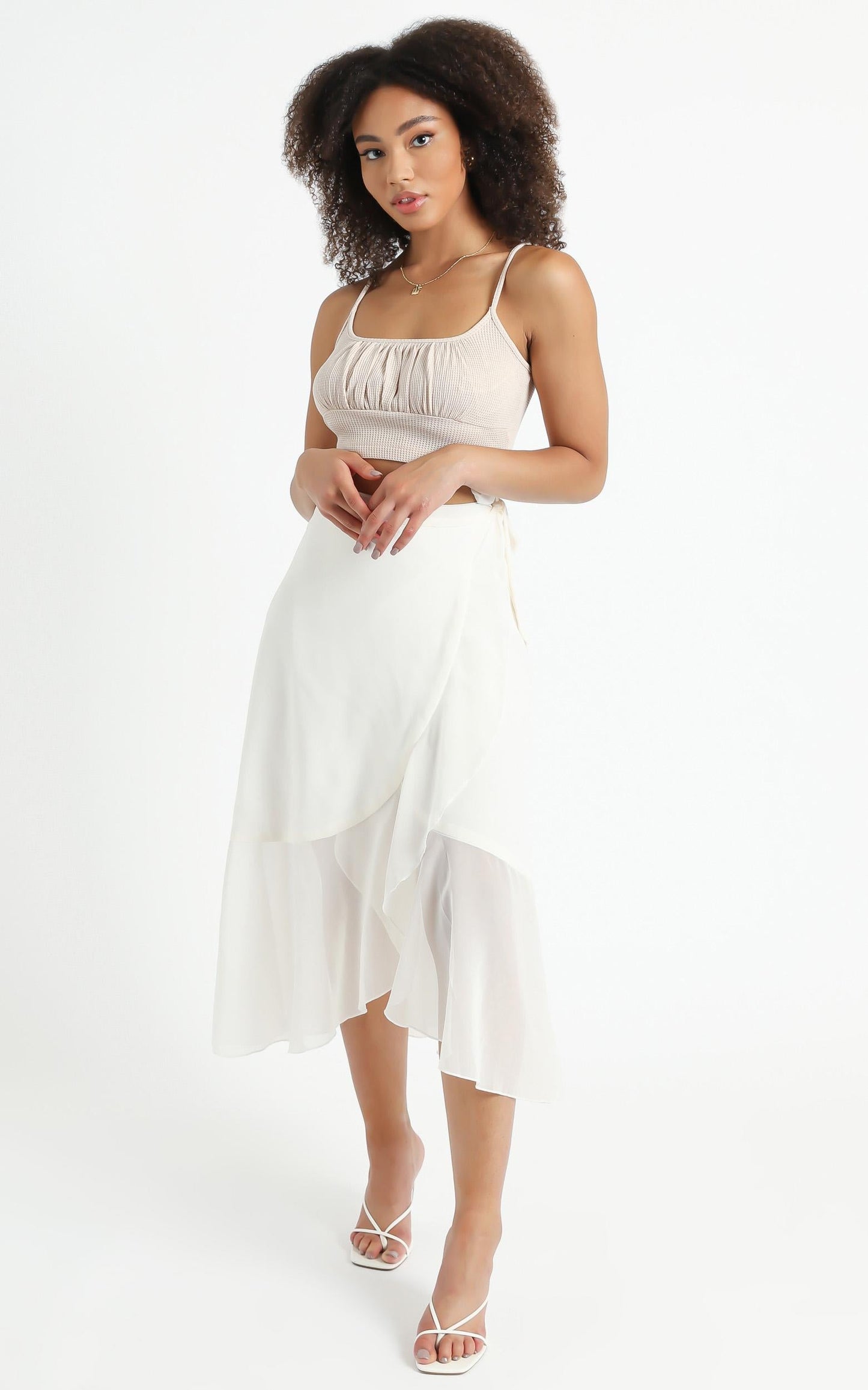 Add To The Mix Skirt in White