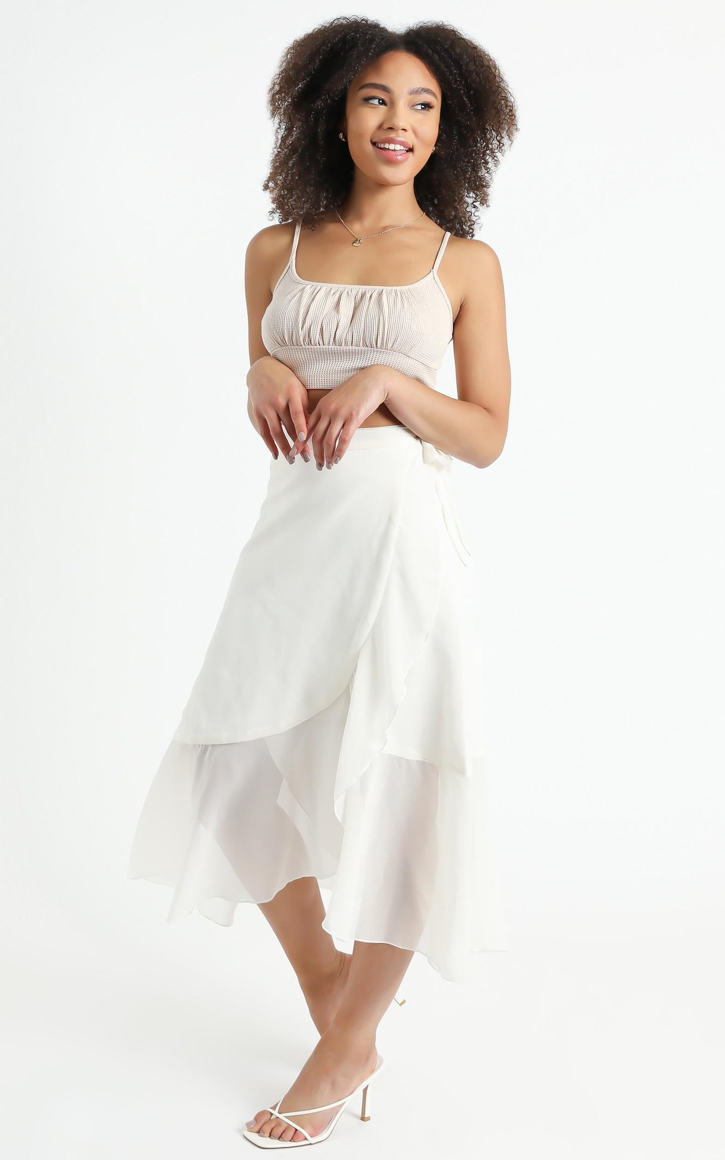 Add To The Mix Skirt in White