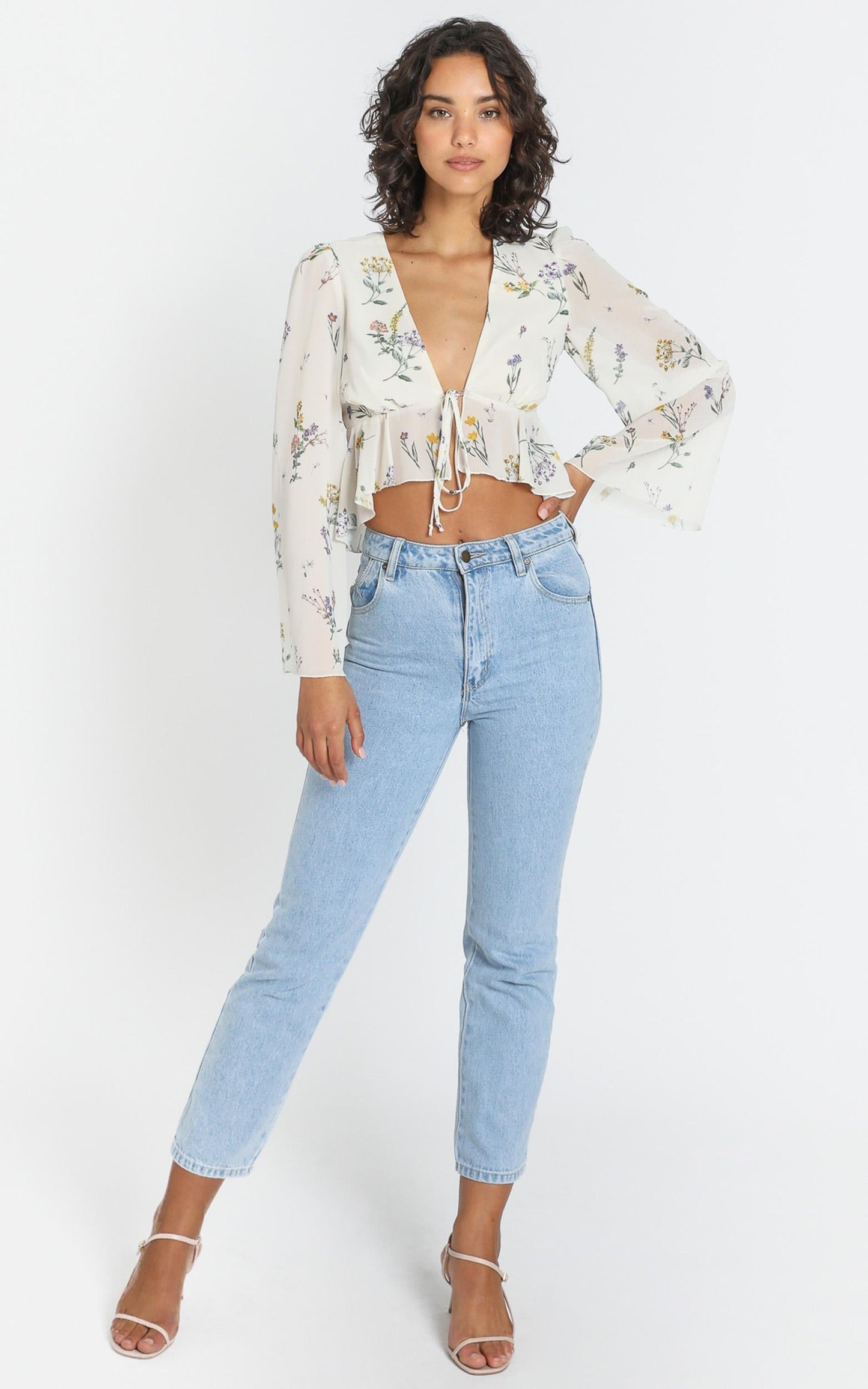 Dance It Out Top in Botanical Floral