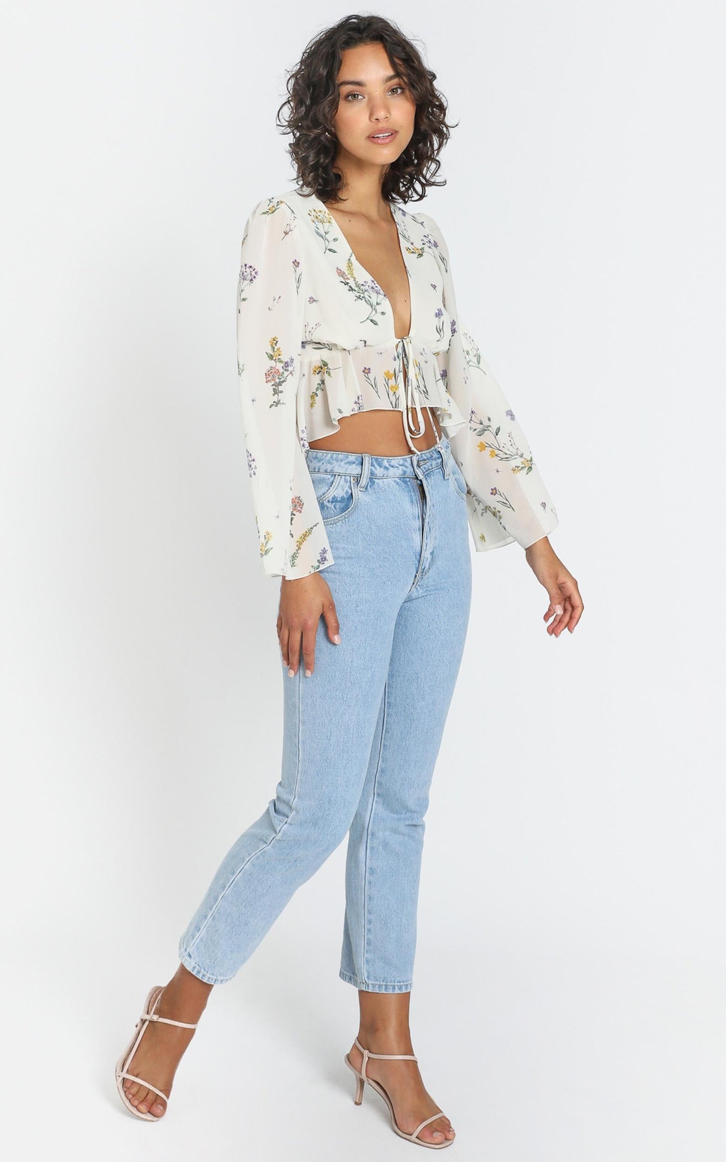 Dance It Out Top in Botanical Floral