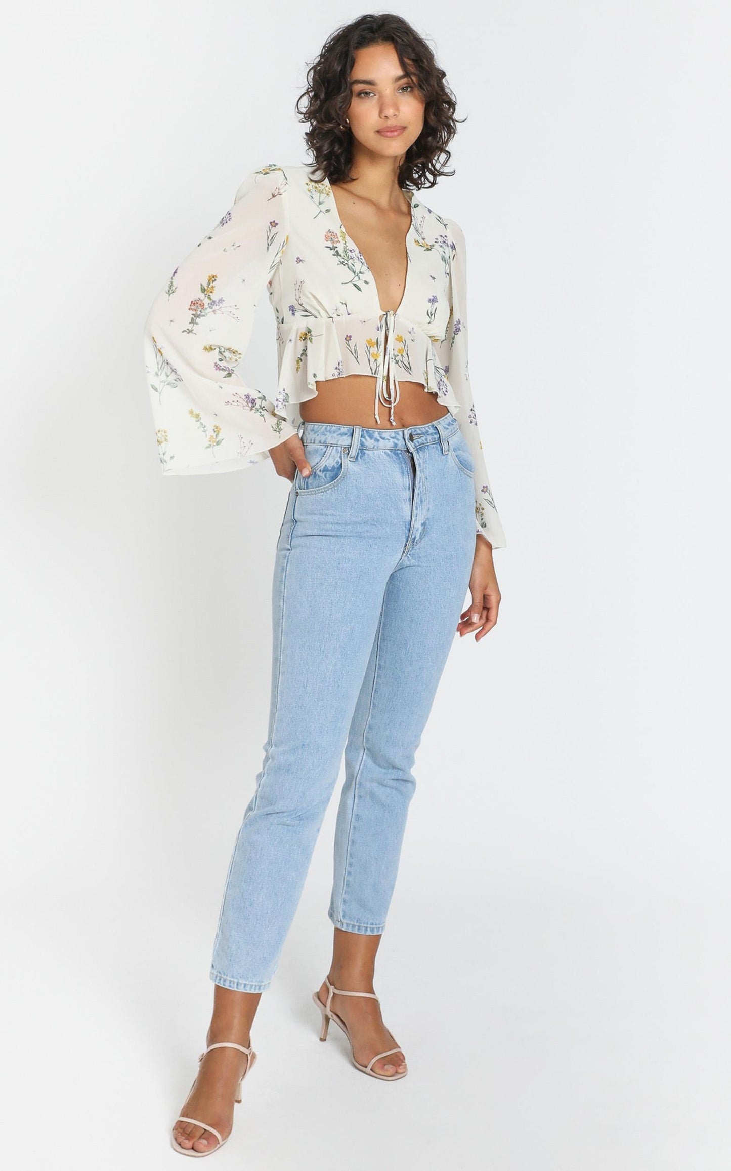 Dance It Out Top in Botanical Floral