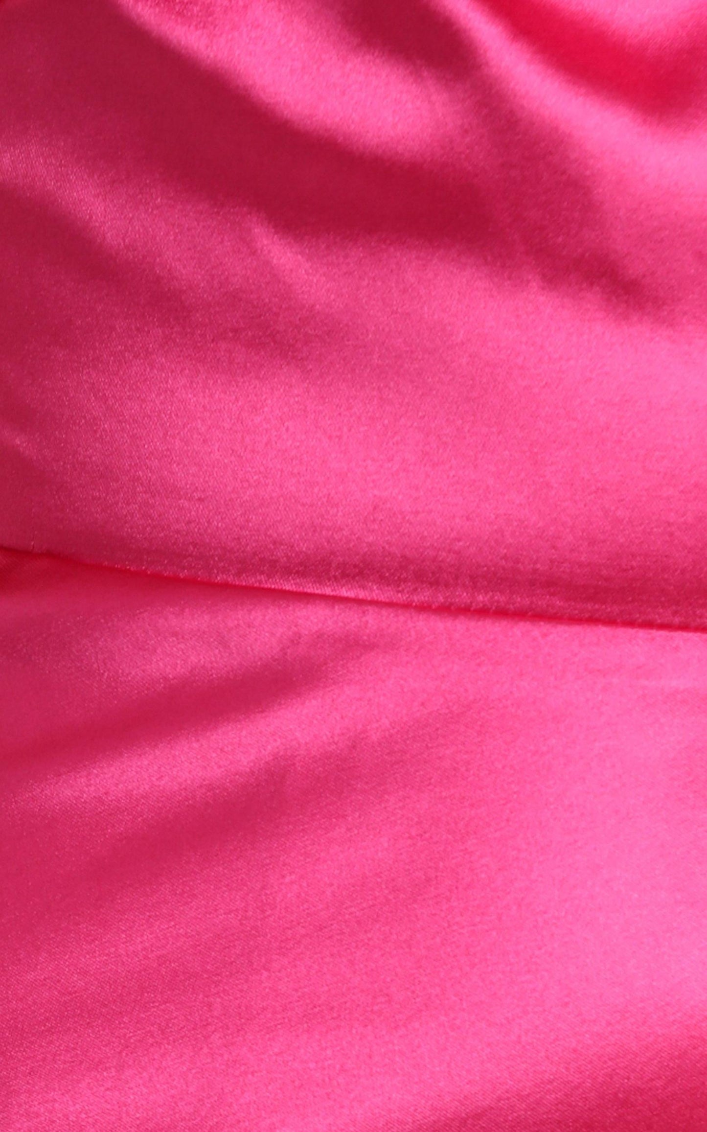 Eve One Shoulder Mini Dress in Hot Pink Satin