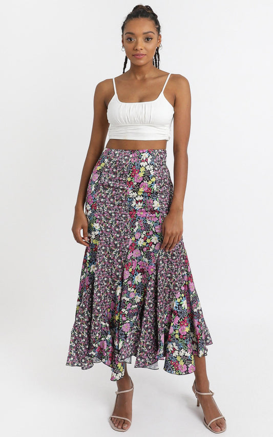 A Fool For You Skirt in Forest Floral