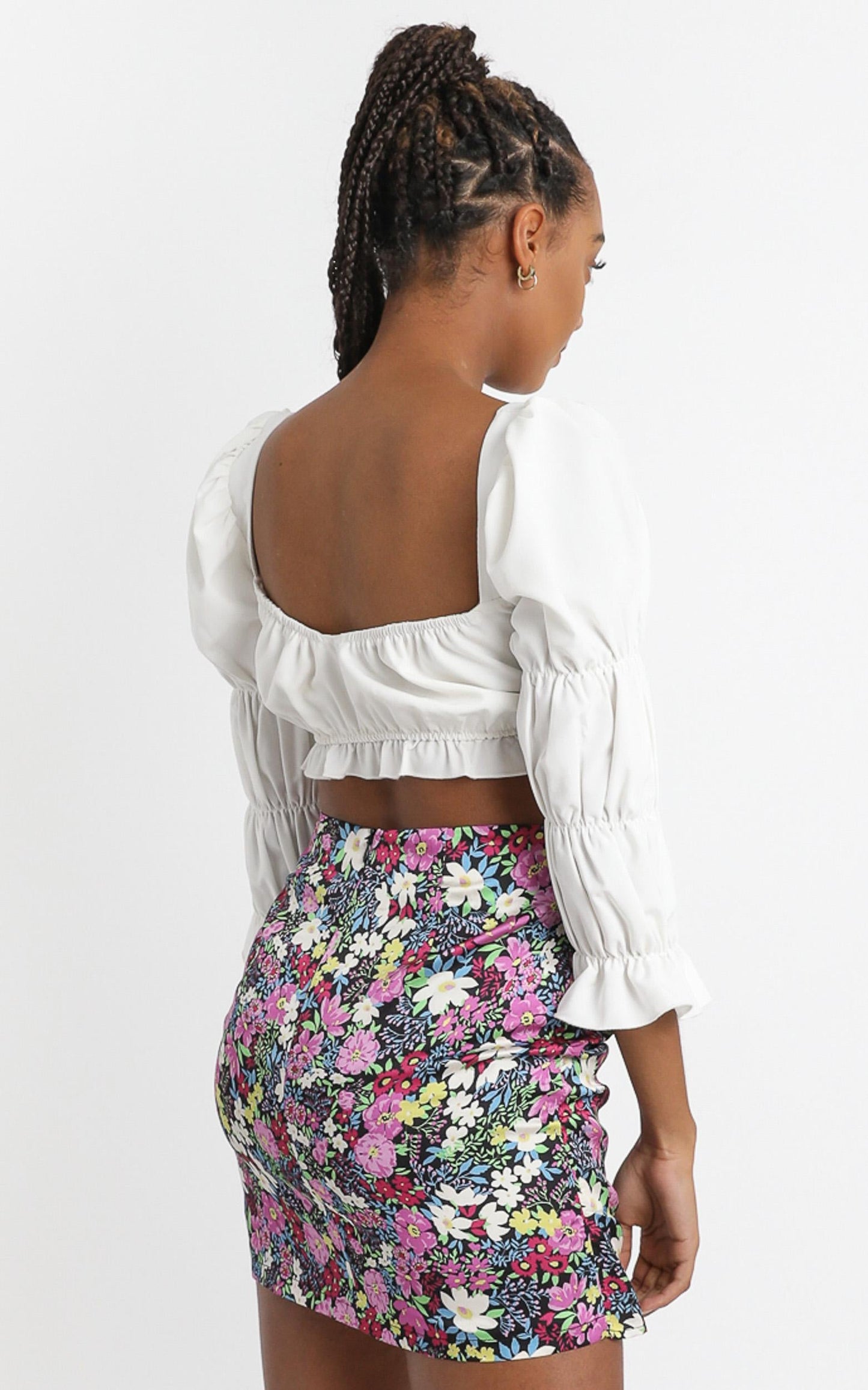 Becky Mini Skirt in Forest Floral