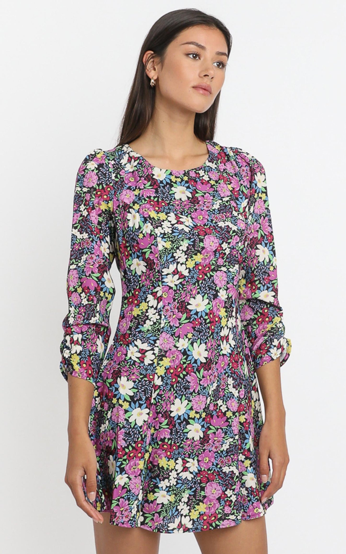 Nessi Mini Dress in Forest Floral