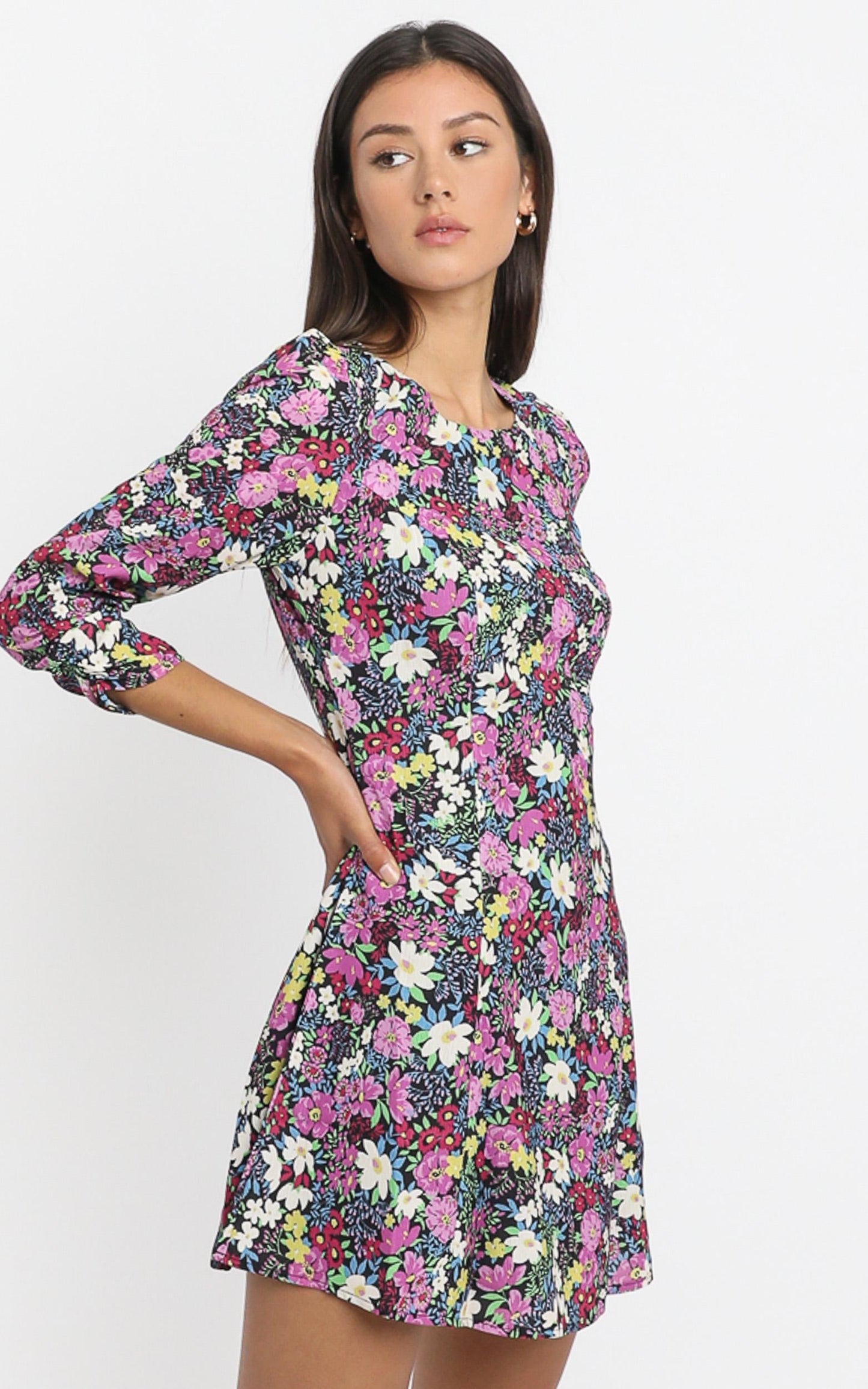 Nessi Mini Dress in Forest Floral