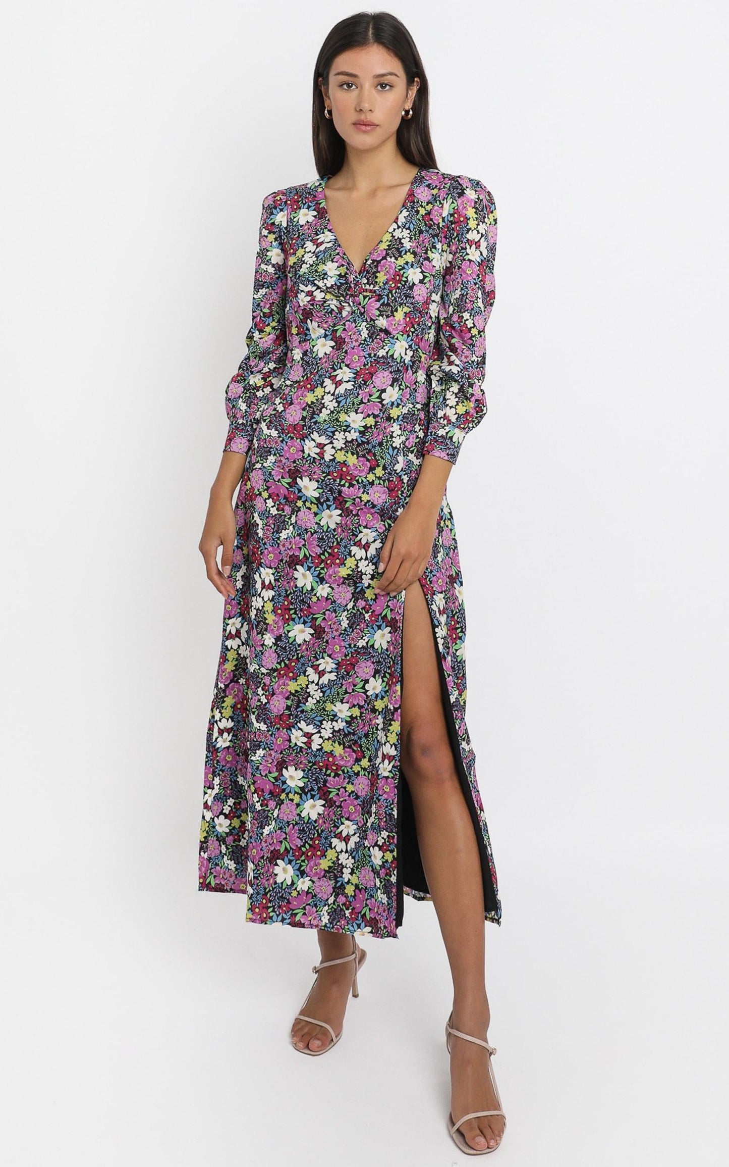 Darcy Midi Dress in Forest Floral