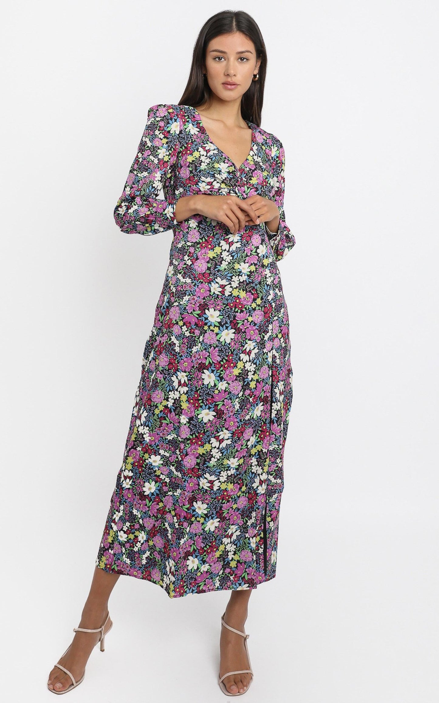 Darcy Midi Dress in Forest Floral
