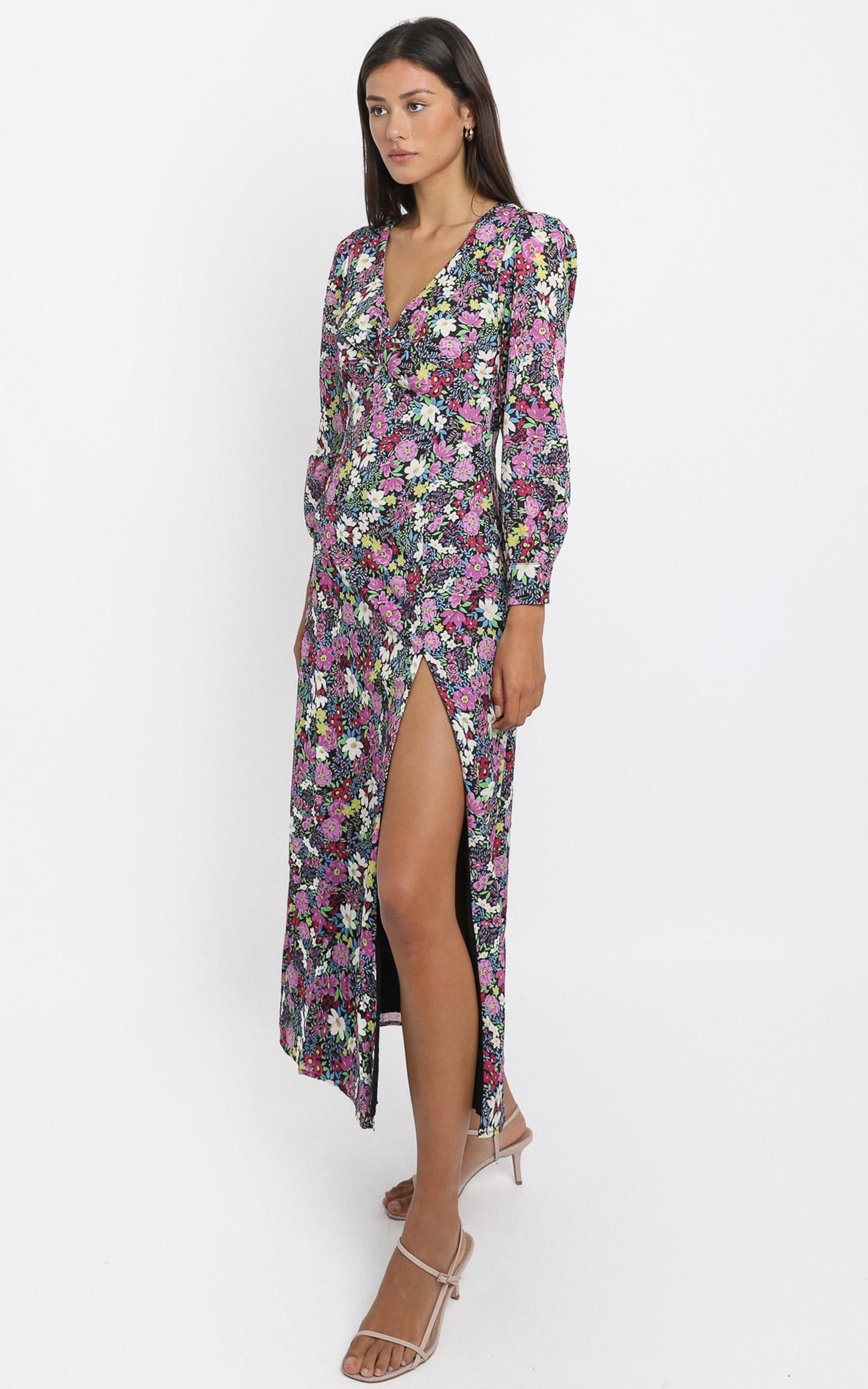 Darcy Midi Dress in Forest Floral