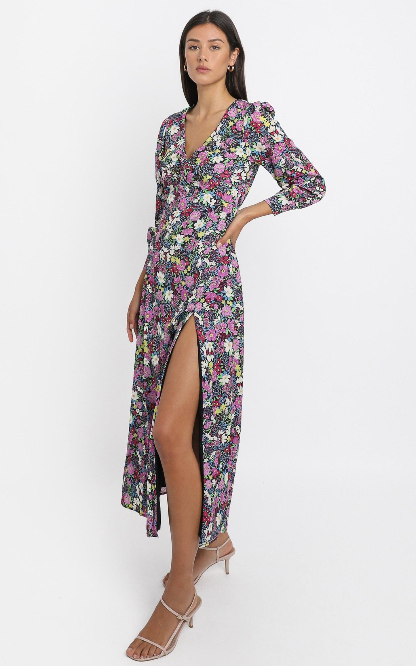 Darcy Midi Dress in Forest Floral