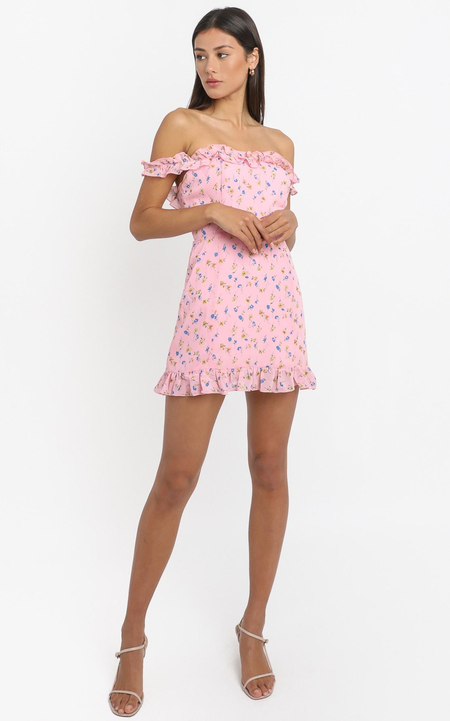 Summertime Gala Dress in Pink Floral