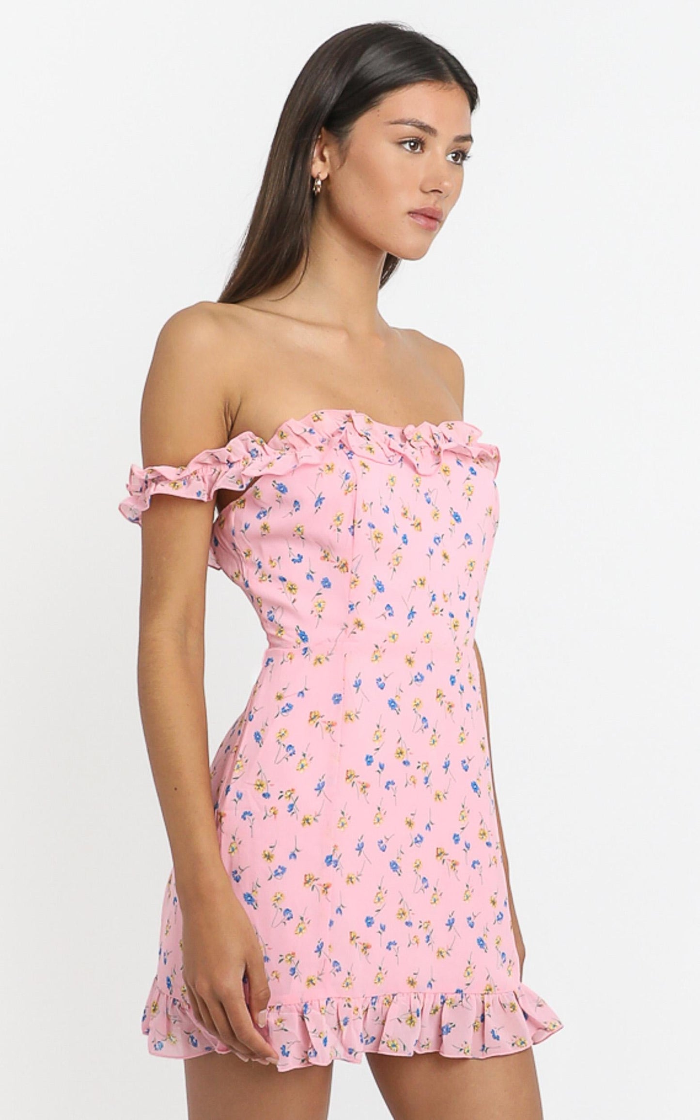 Summertime Gala Dress in Pink Floral