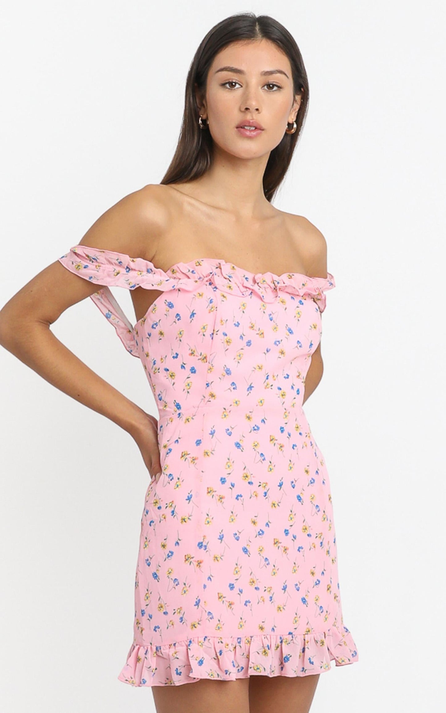 Summertime Gala Dress in Pink Floral