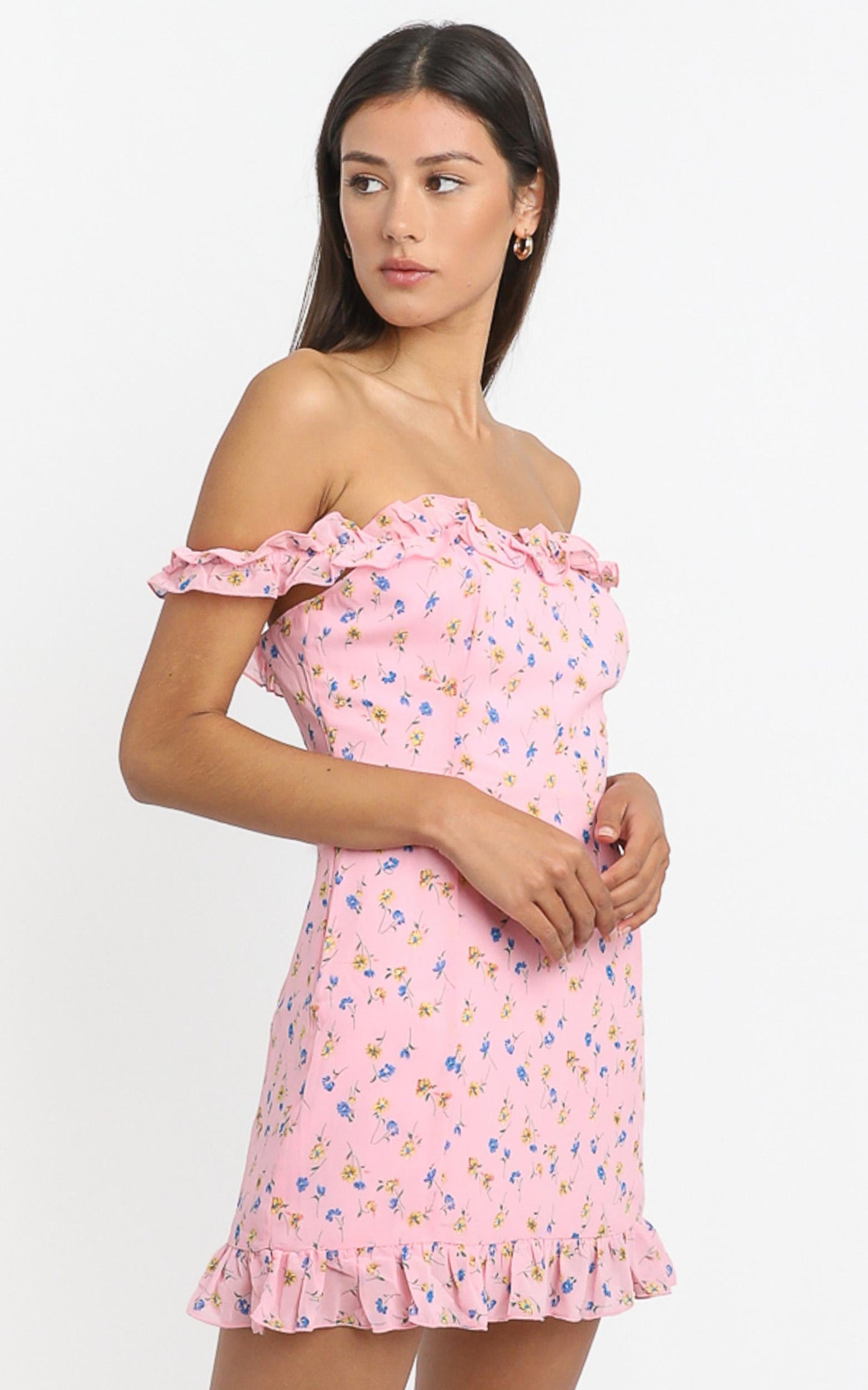 Summertime Gala Dress in Pink Floral