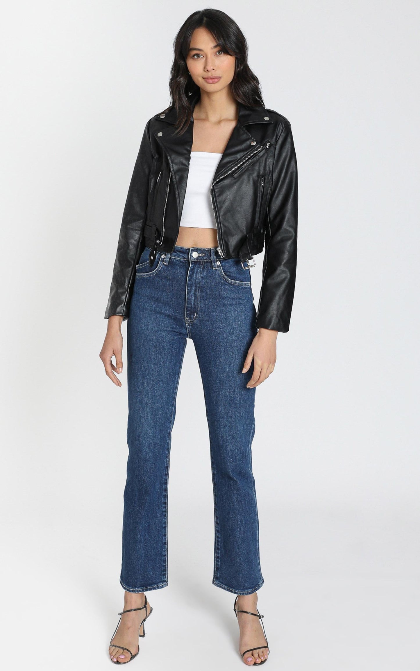 Arrow Jacket in Black Leatherette