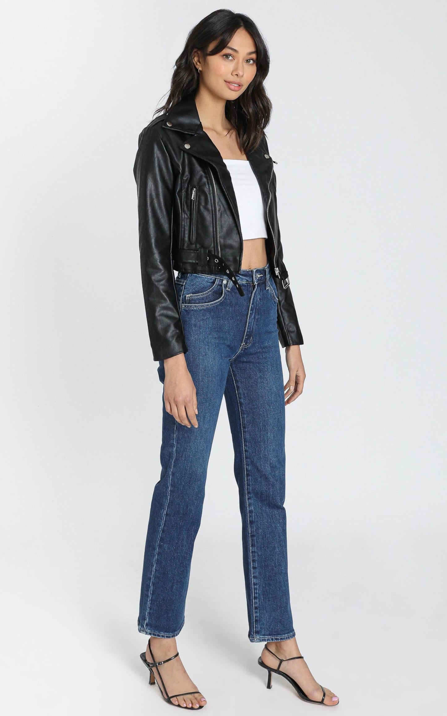 Arrow Jacket in Black Leatherette