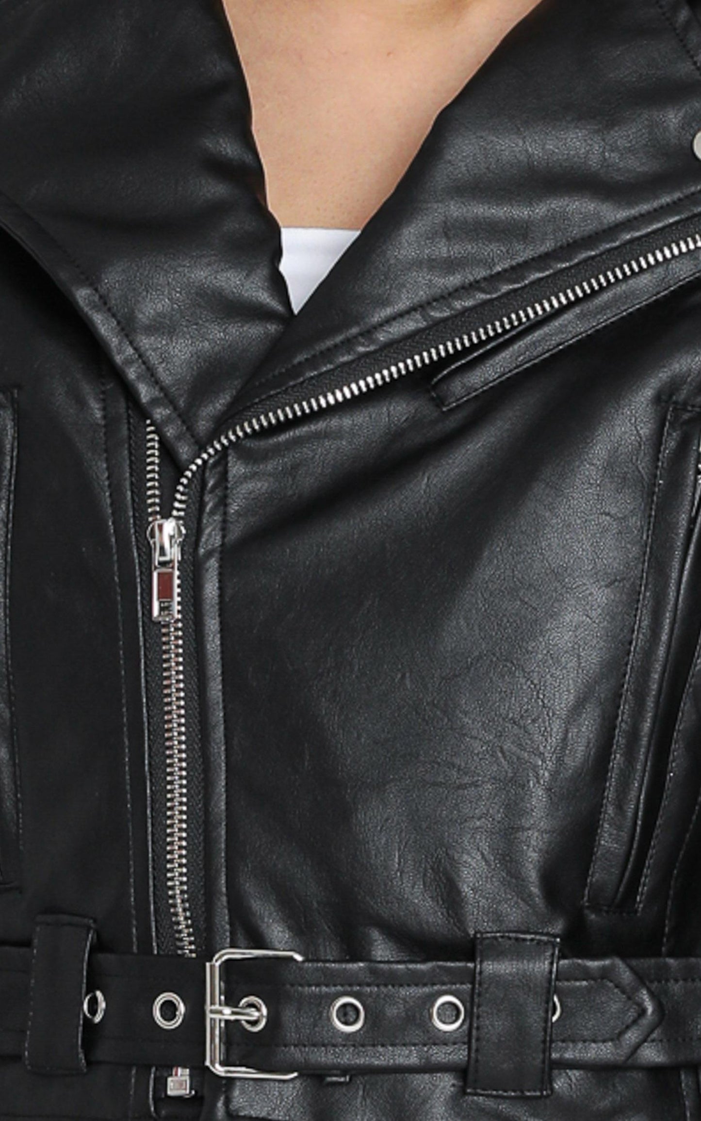 Arrow Jacket in Black Leatherette