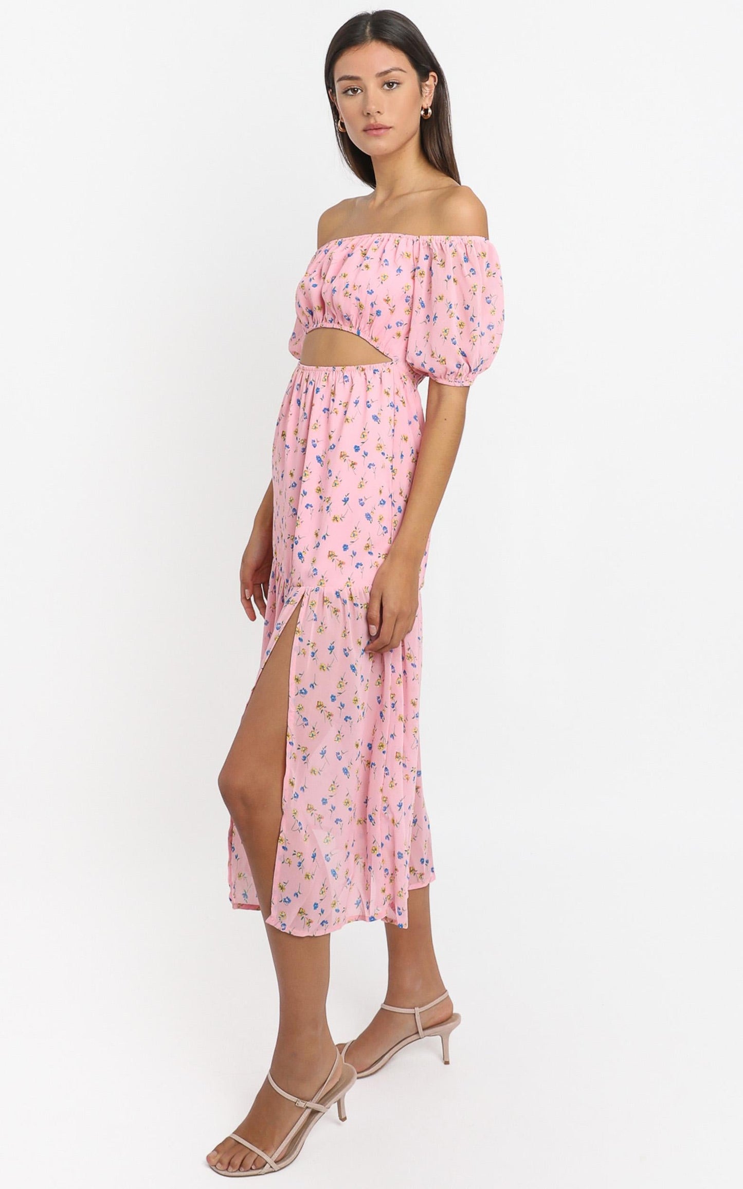 Saint Tropez Dress in Pink Floral