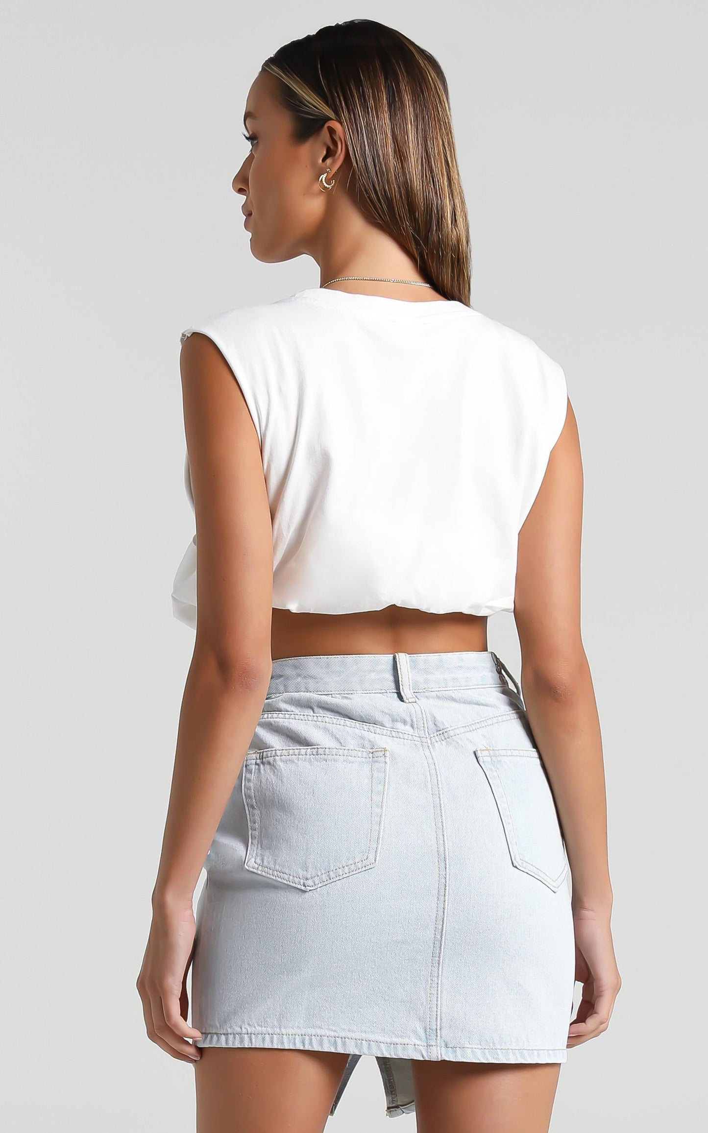 Olea Denim Skirt in Light Vintage Wash