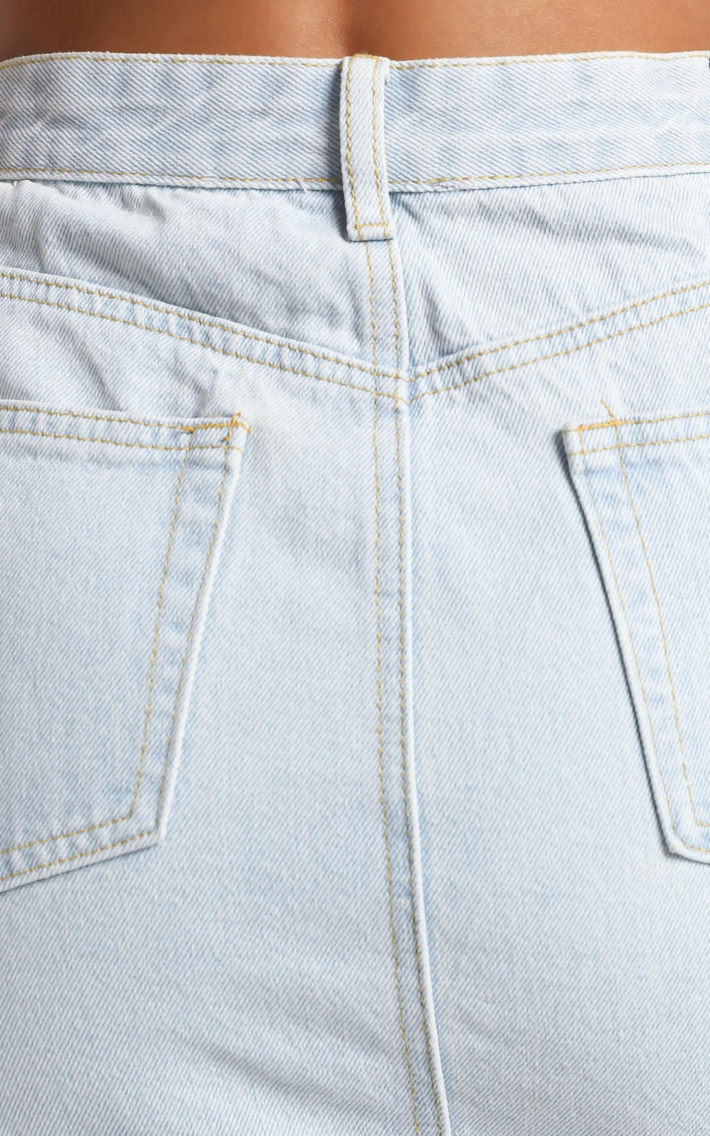 Olea Denim Skirt in Light Vintage Wash