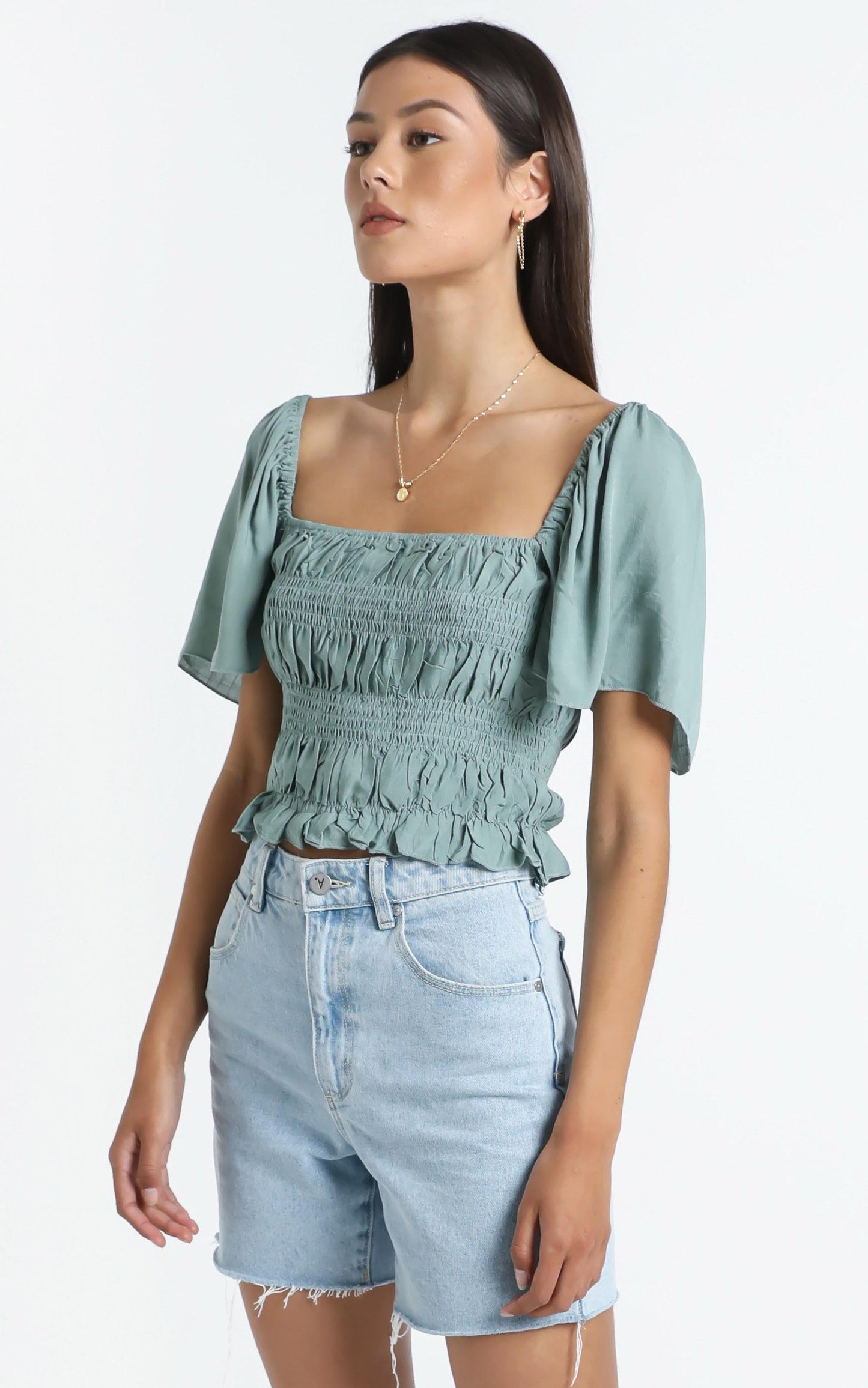 Jessalyn Top in Sage