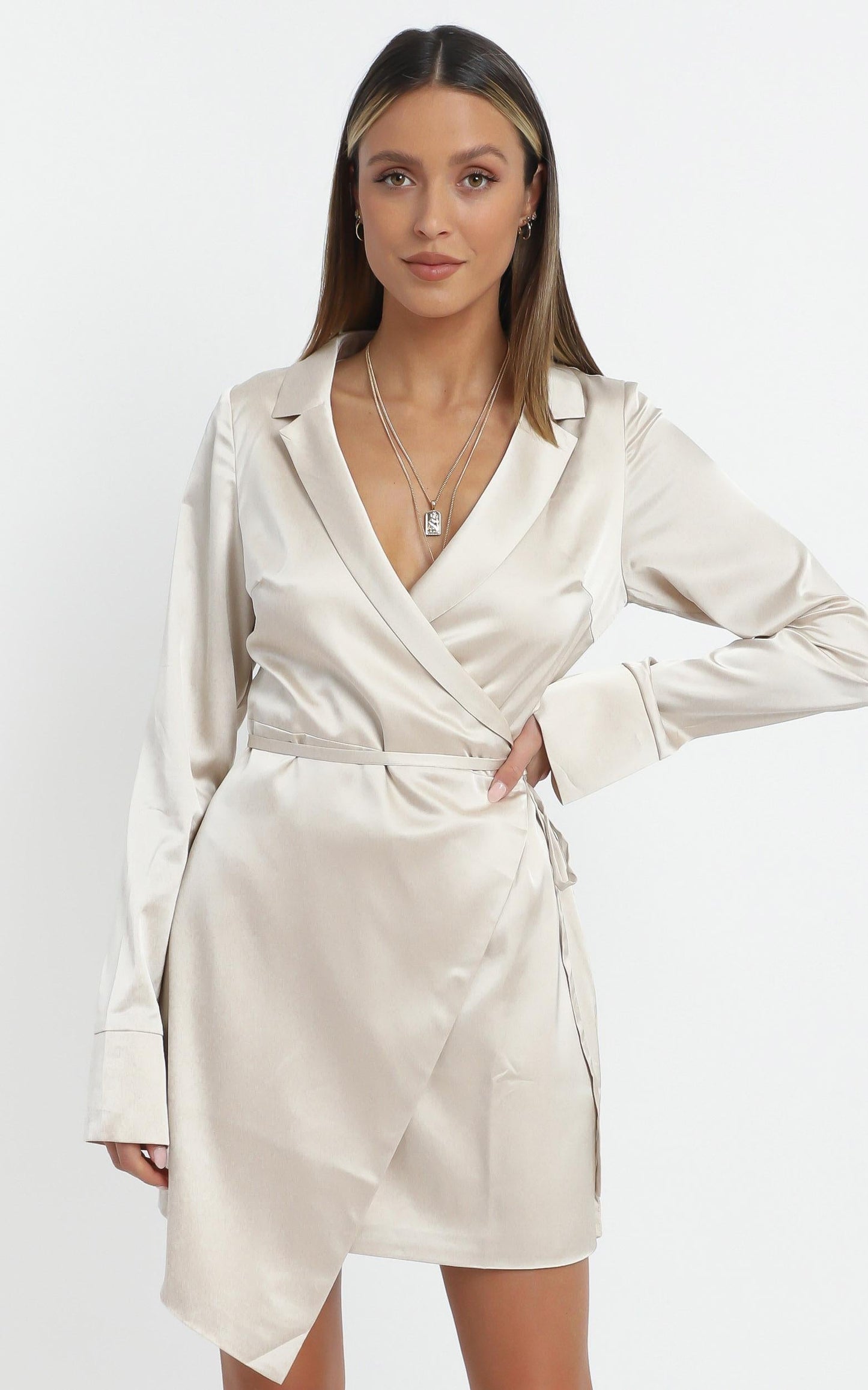 Loren Dress in Champagne