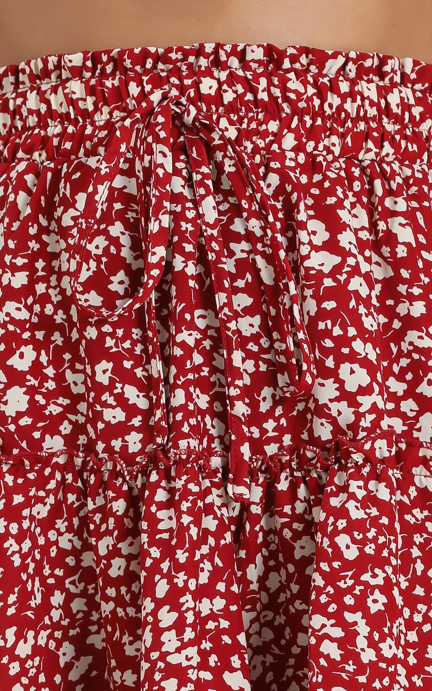 Cleo Skirt in Red Floral
