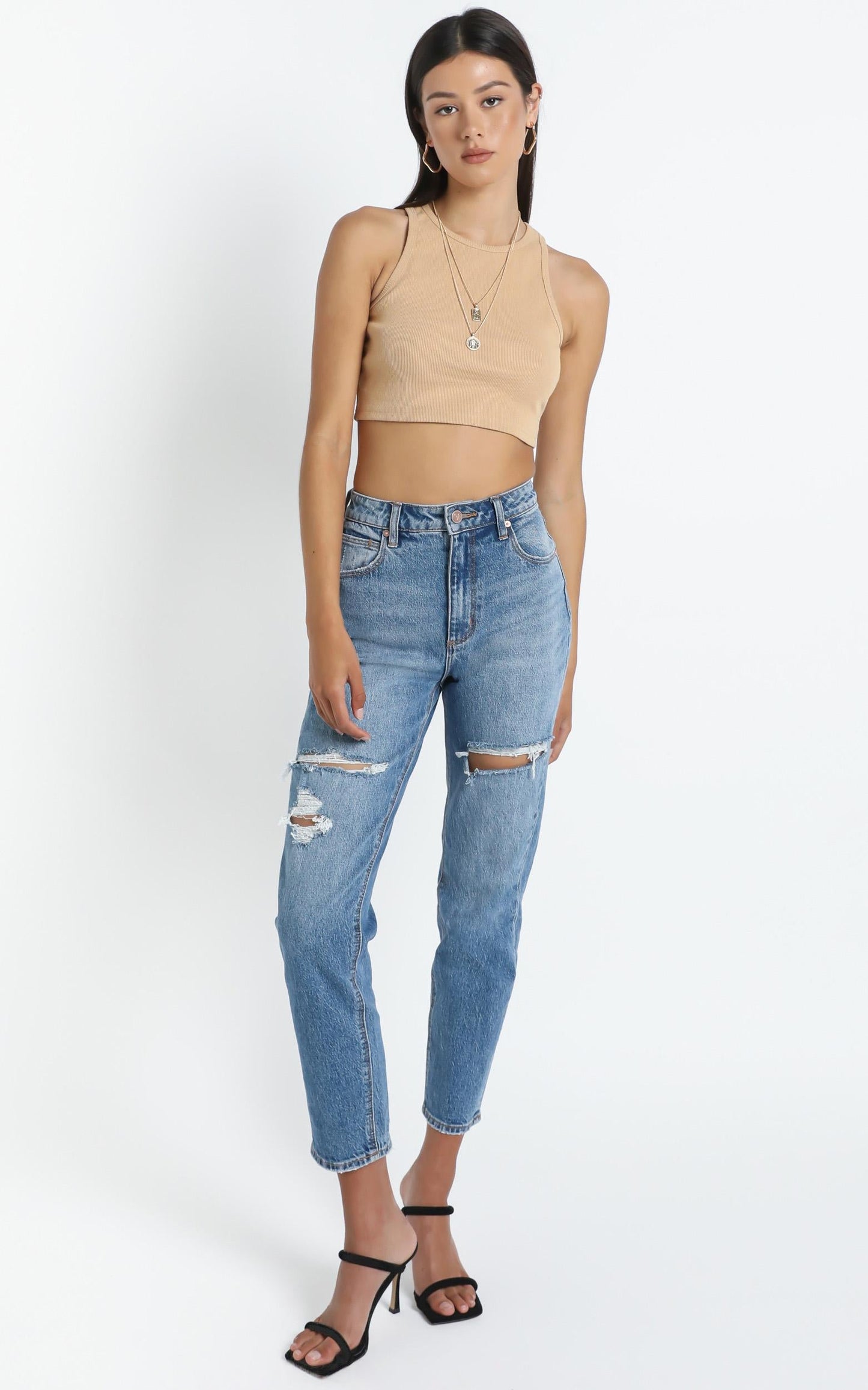 Jaelyn Top in Beige Rib
