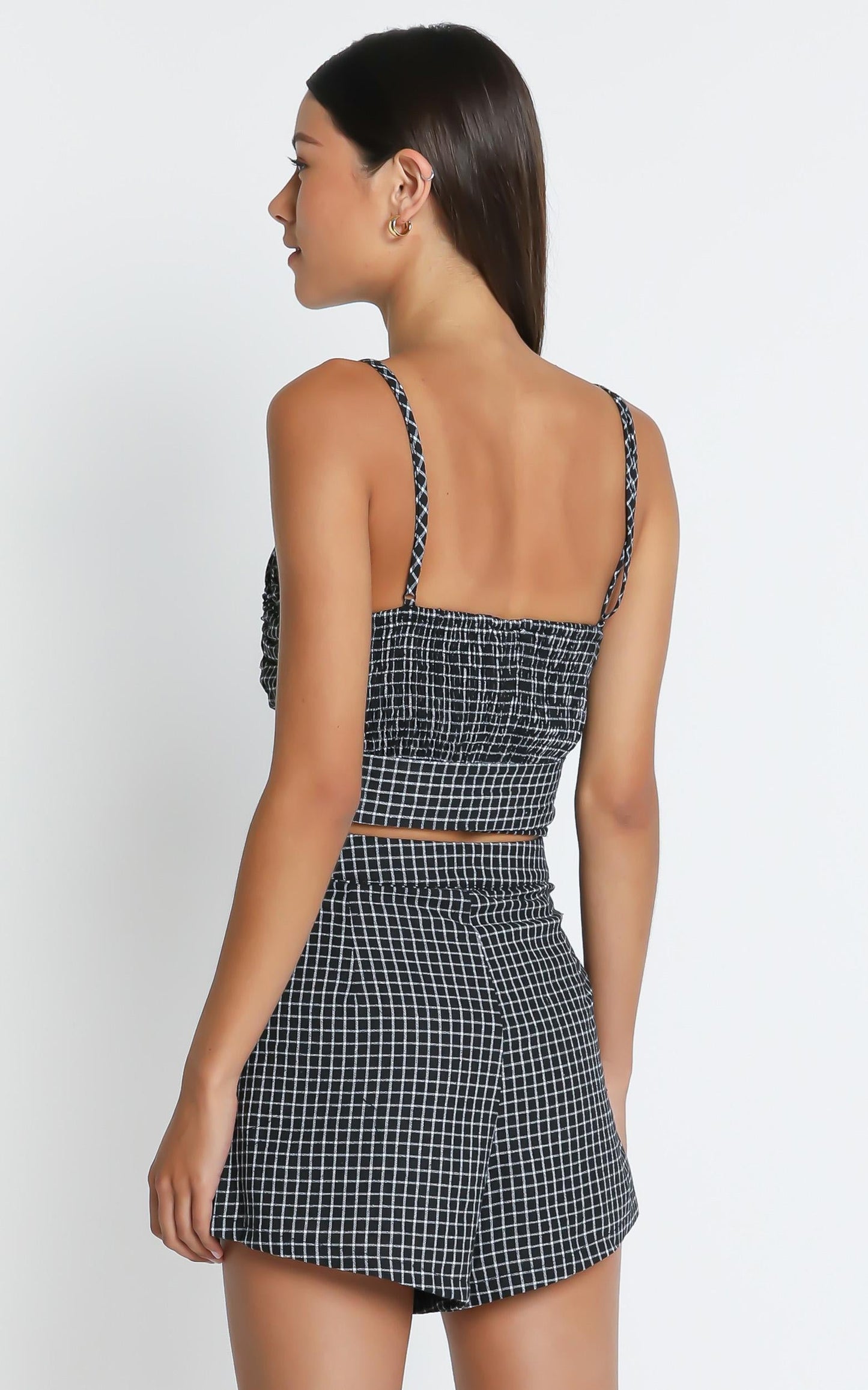 The Aura Camisole in Black Check