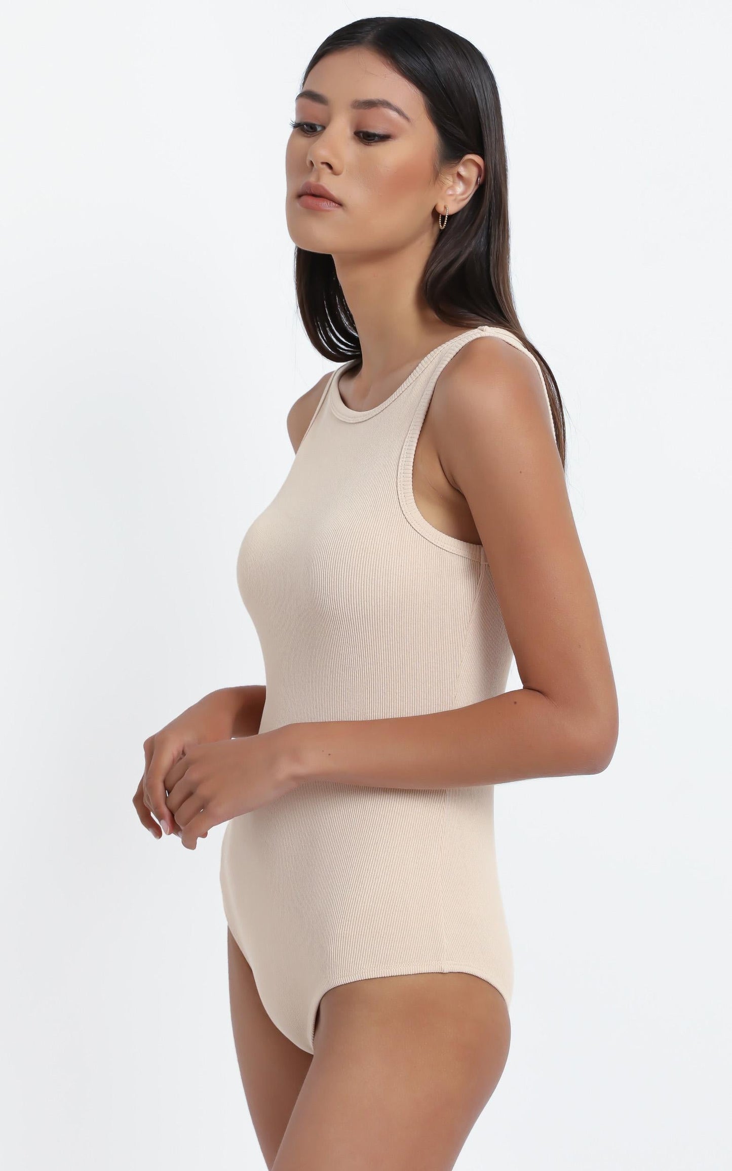 Tinley Bodysuit in Beige