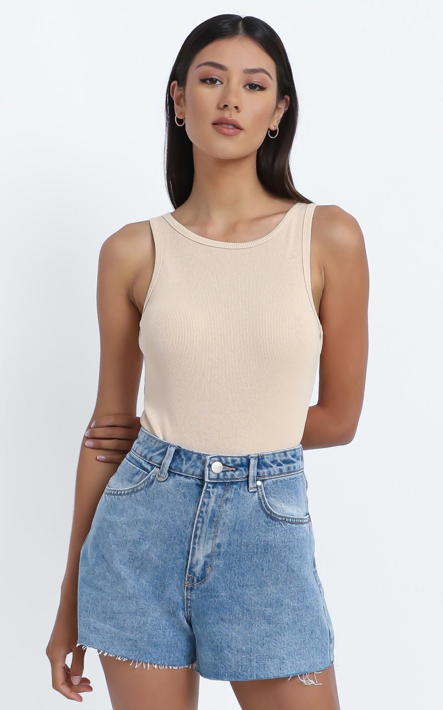 Tinley Bodysuit in Beige