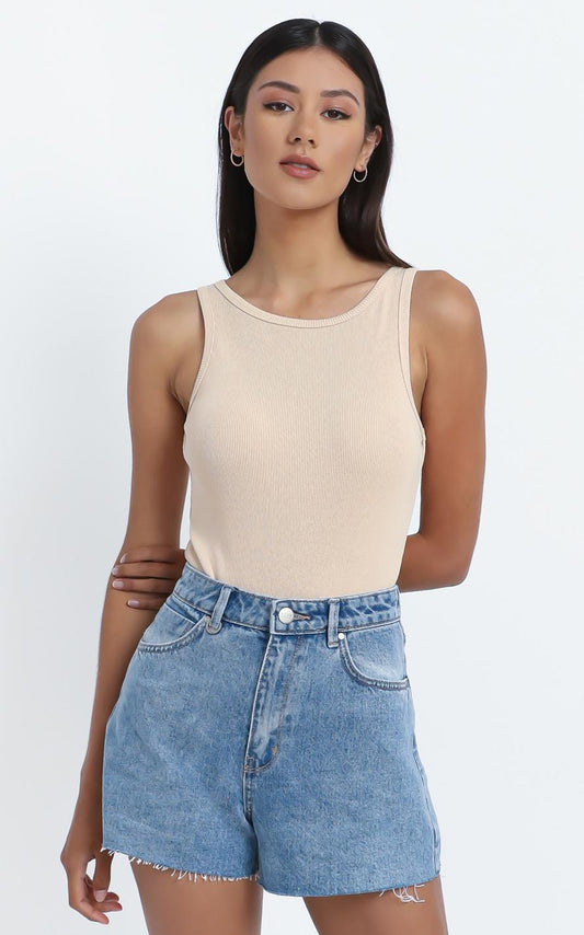 Tinley Bodysuit in Beige