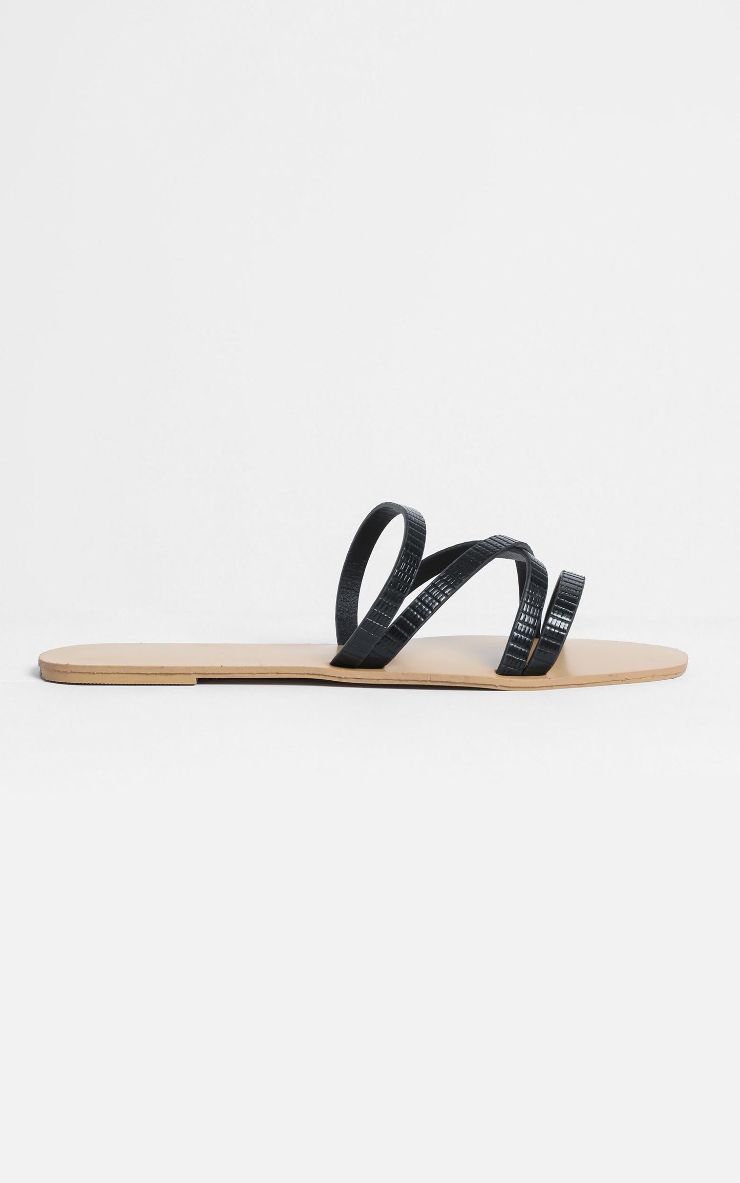Billini - Houston Slides in Black Lizard