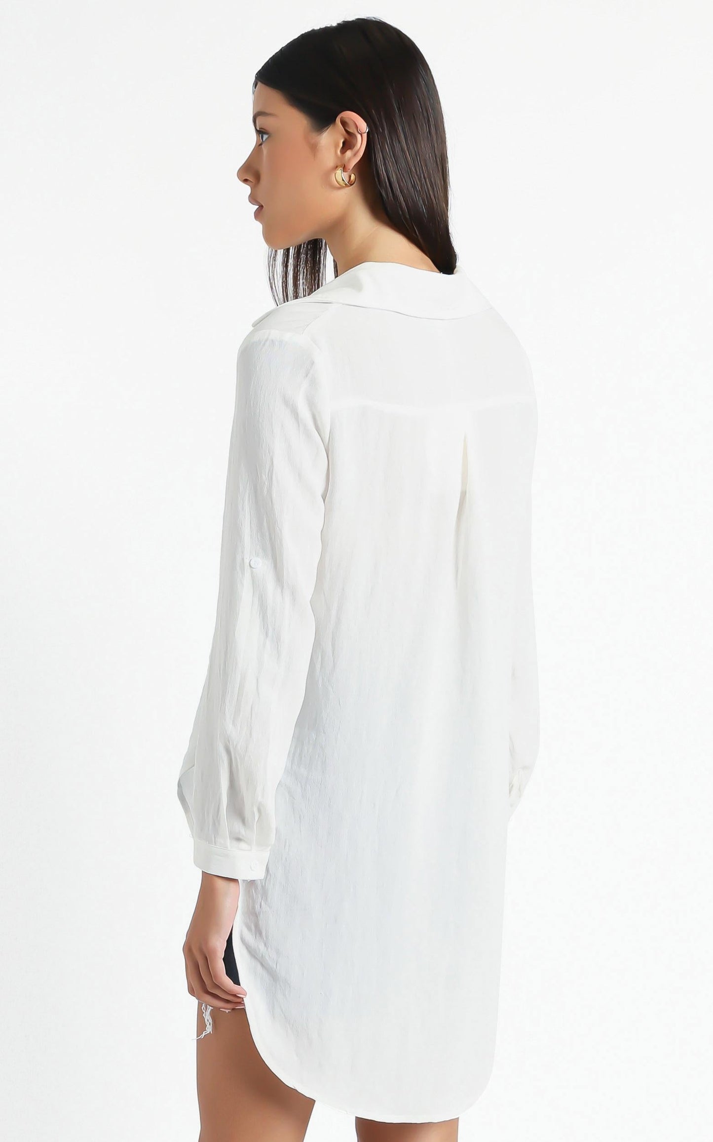 Trish Button Up Shirt in White