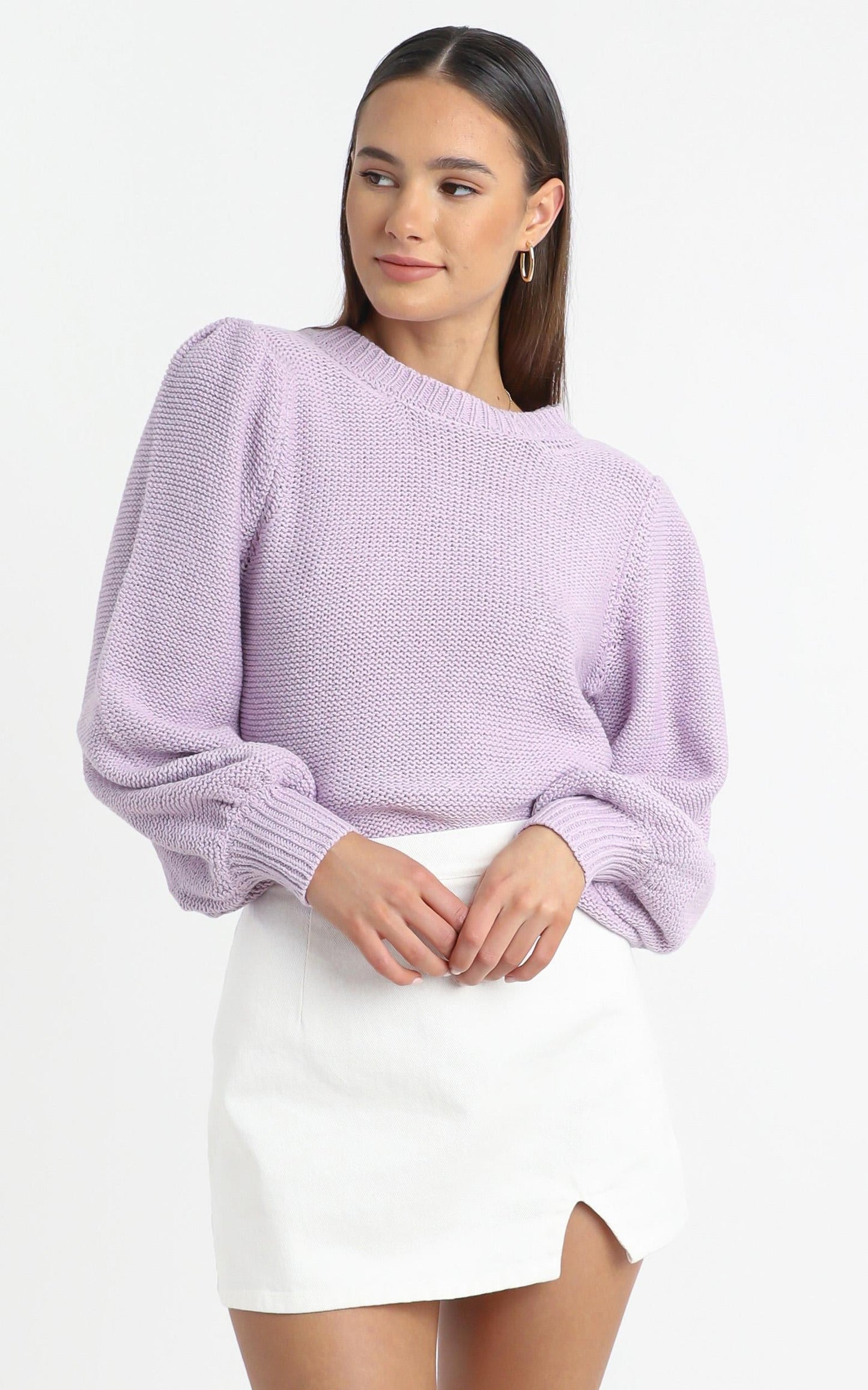Safia Knit Jumper in Lilac
