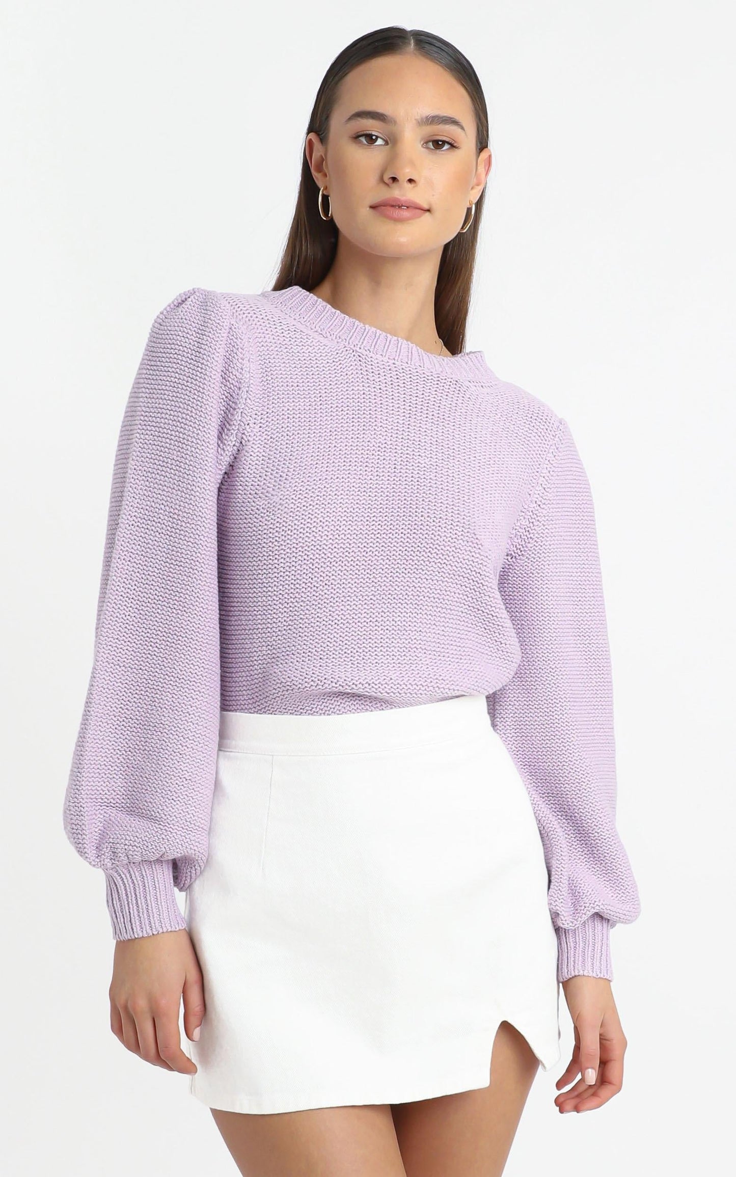 Safia Knit Jumper in Lilac