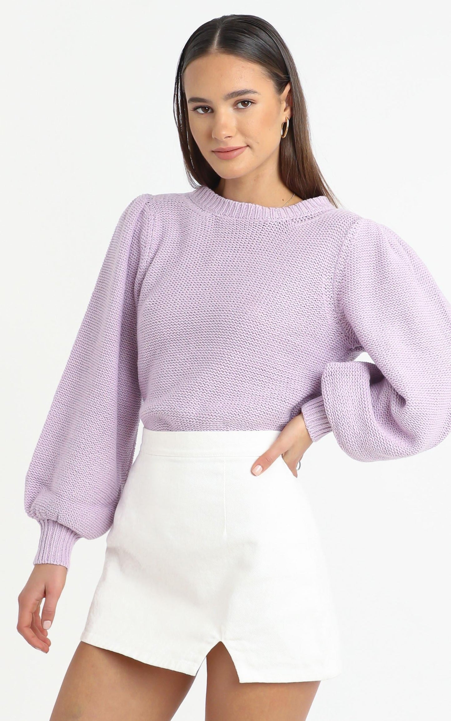 Safia Knit Jumper in Lilac