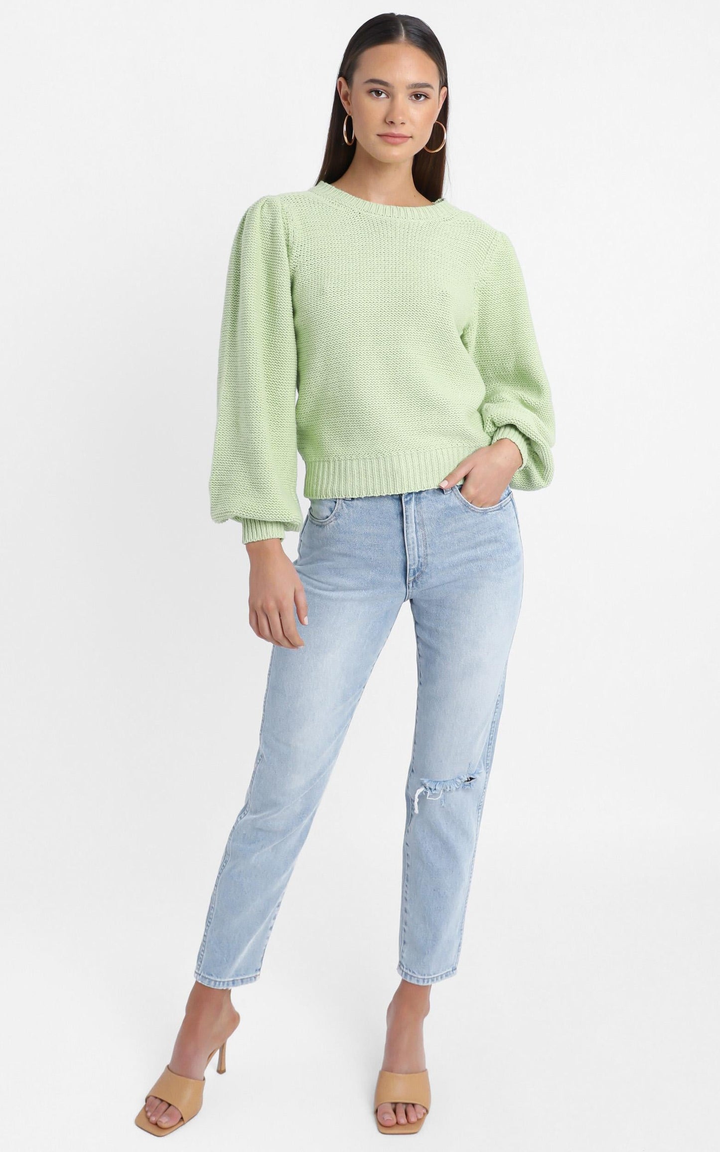 Safia Knit Jumper in Green