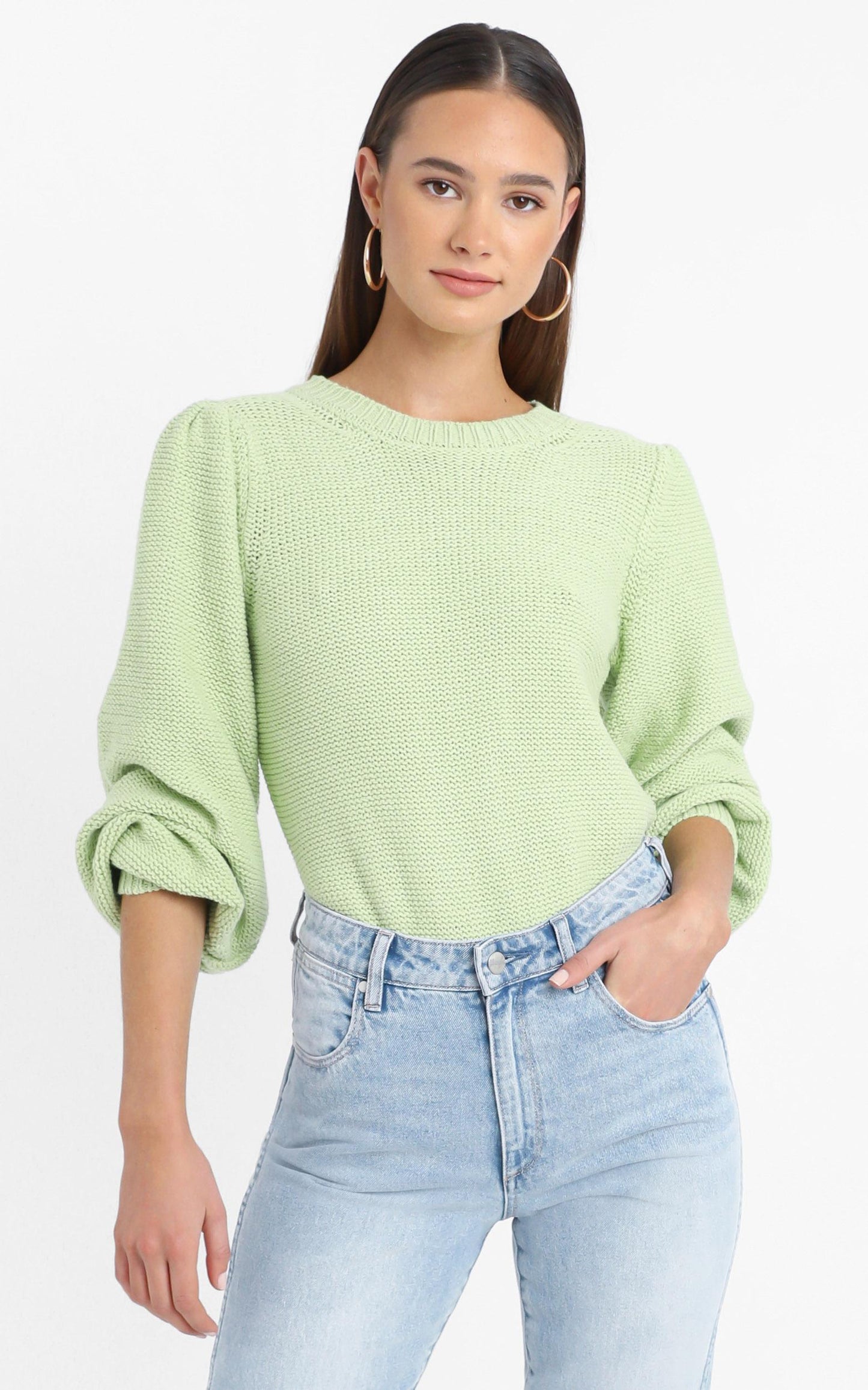Safia Knit Jumper in Green