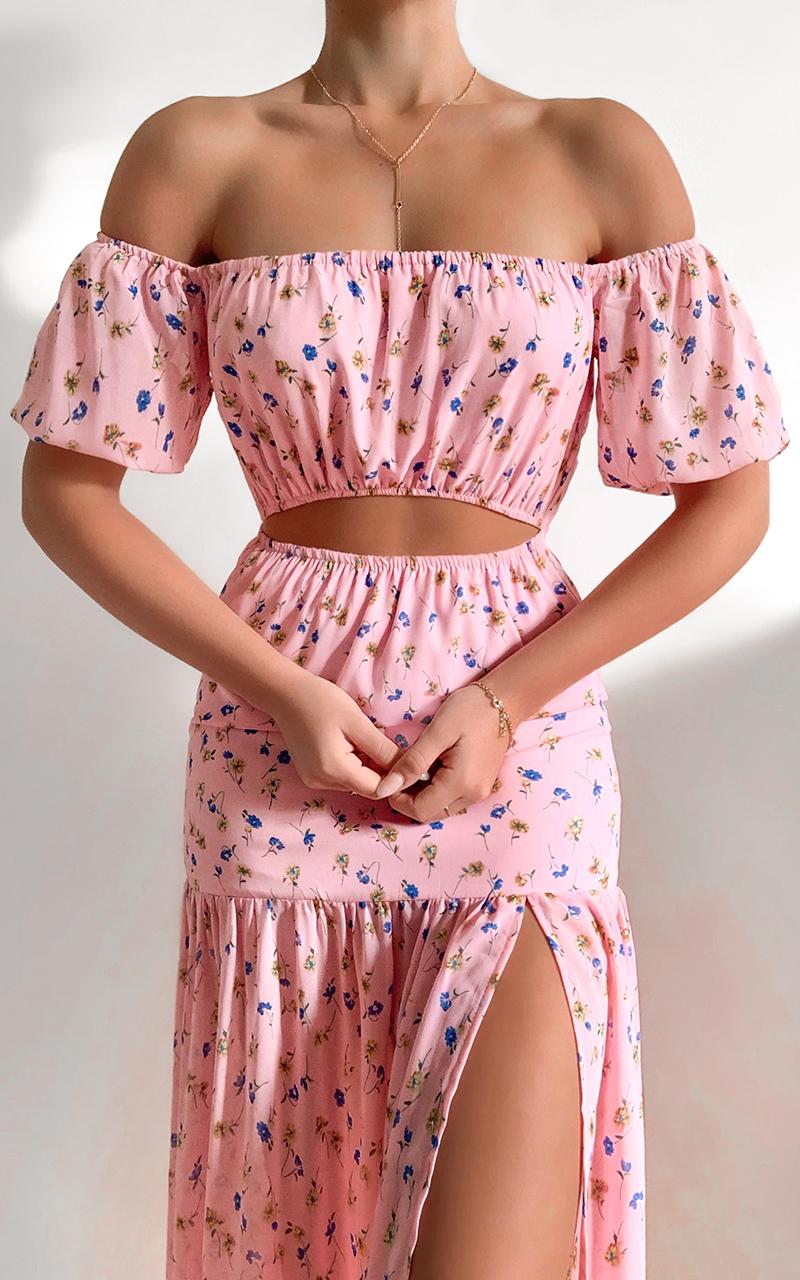 Saint Tropez Dress in Pink Floral
