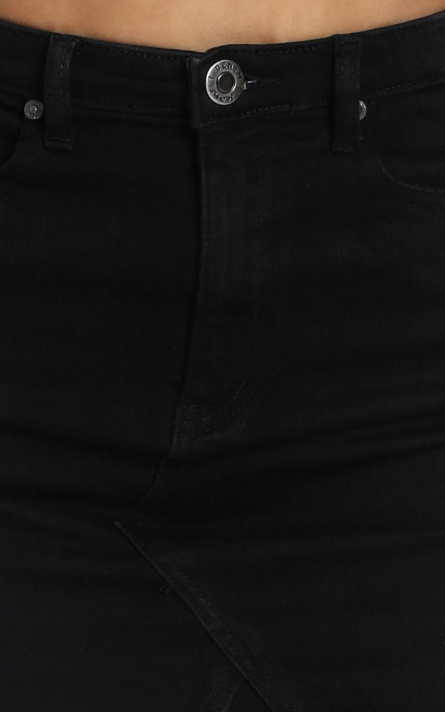 San Diego Mini Skirt - Denim Skirt in Black Wash