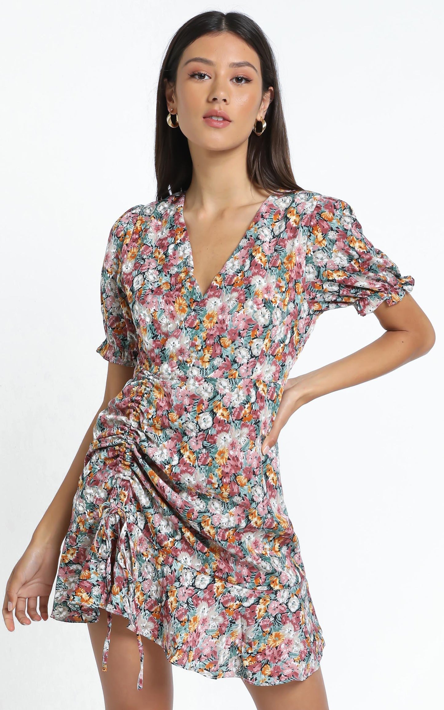 Saunders Dress in Multi Floral