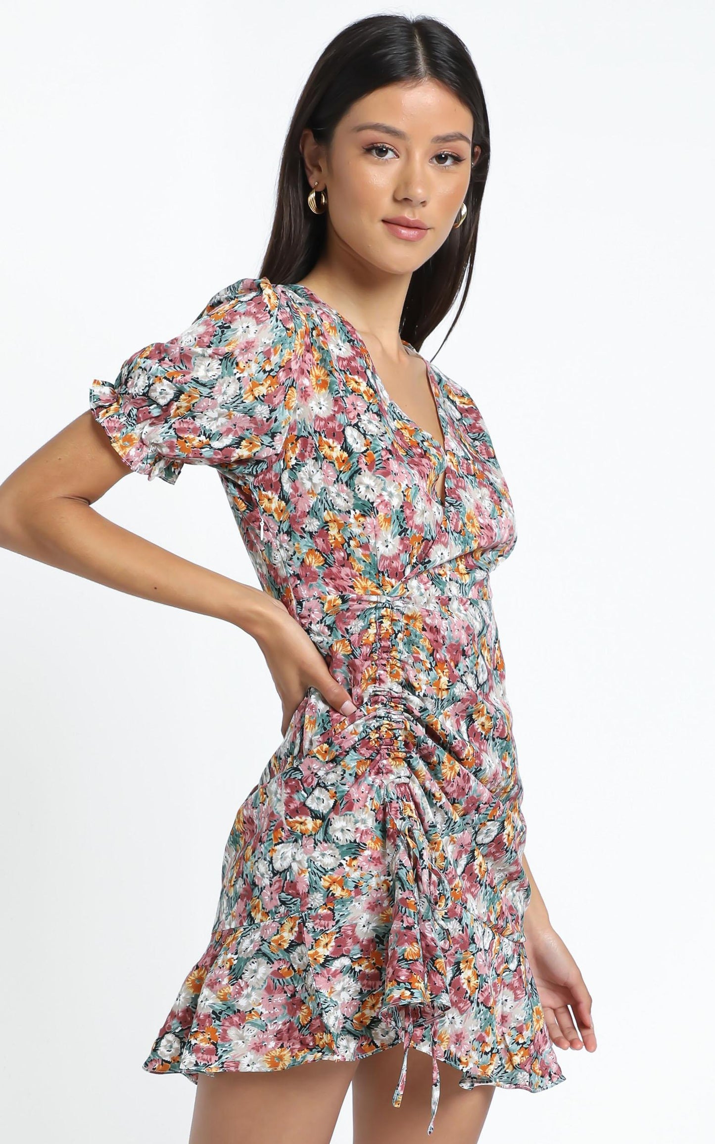 Saunders Dress in Multi Floral