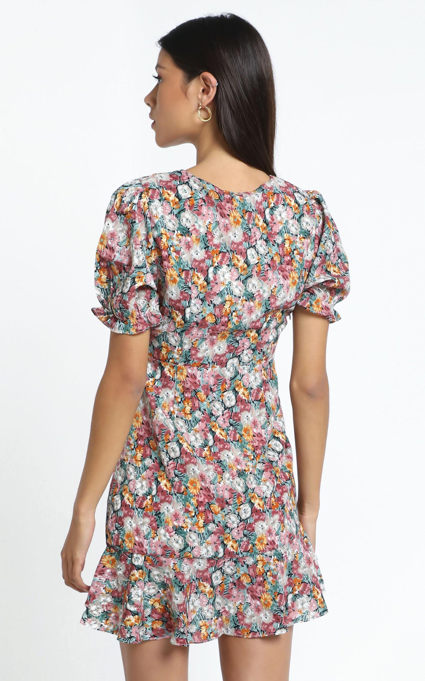 Saunders Dress in Multi Floral