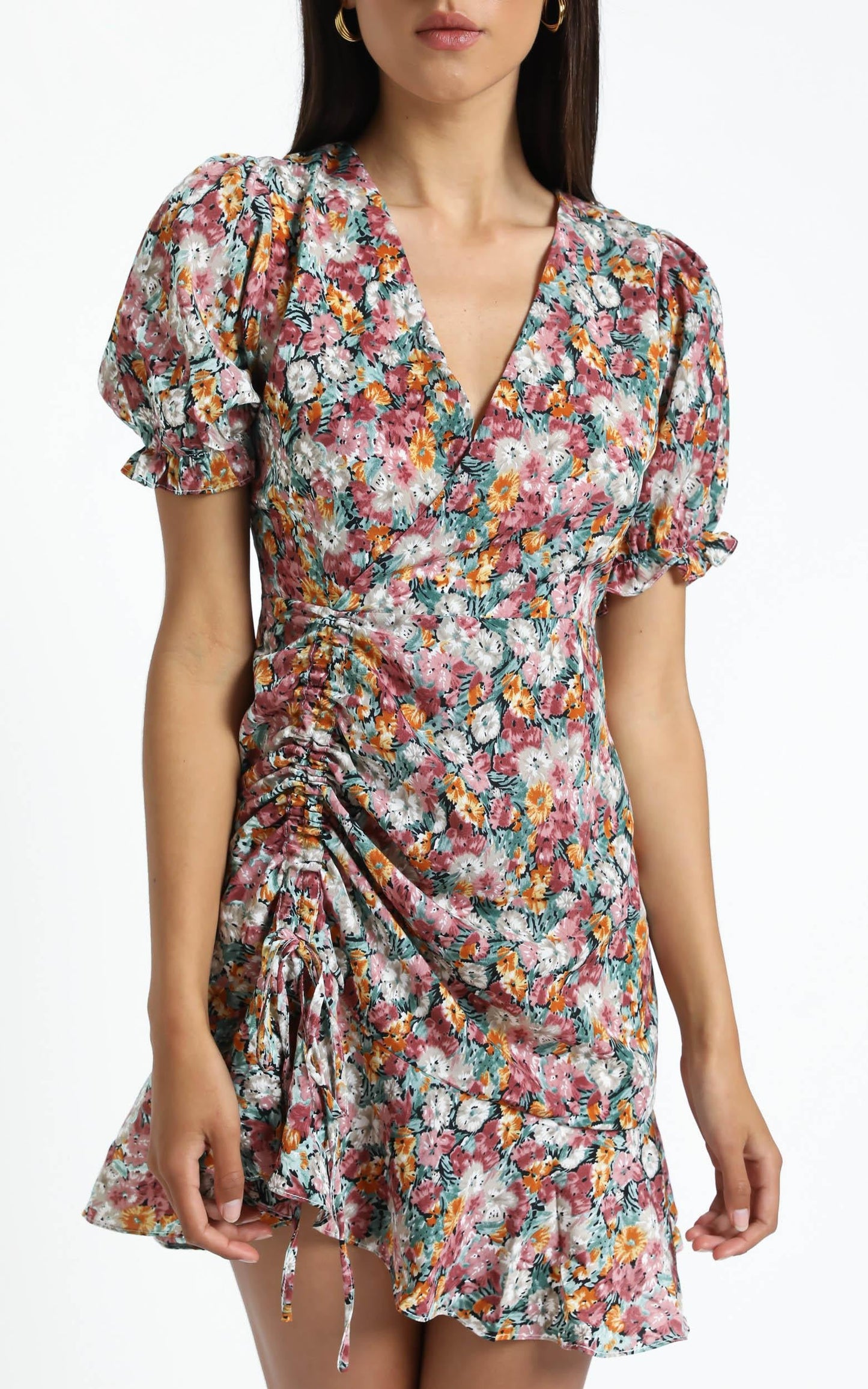 Saunders Dress in Multi Floral